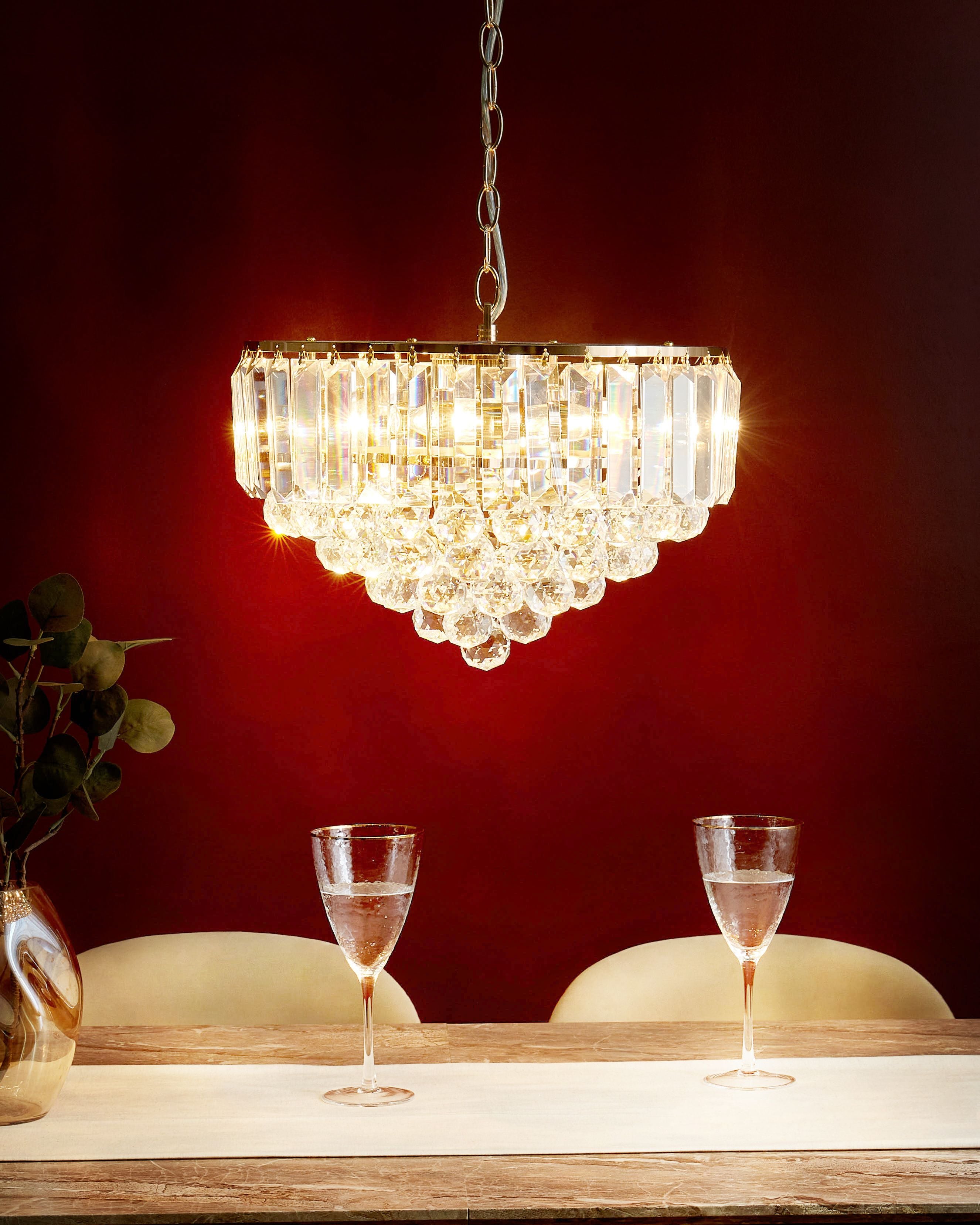 Chandelier ACHEIRO S Crystal Gold
