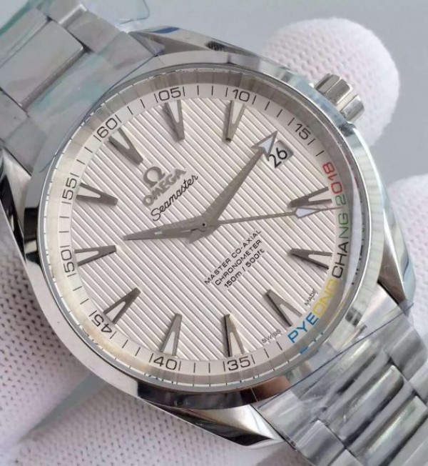 Replica Omega XF Seamaster CO-AXIAL Master PyeongChang 2018 White Dial SS Bracelet A8500 - Top club