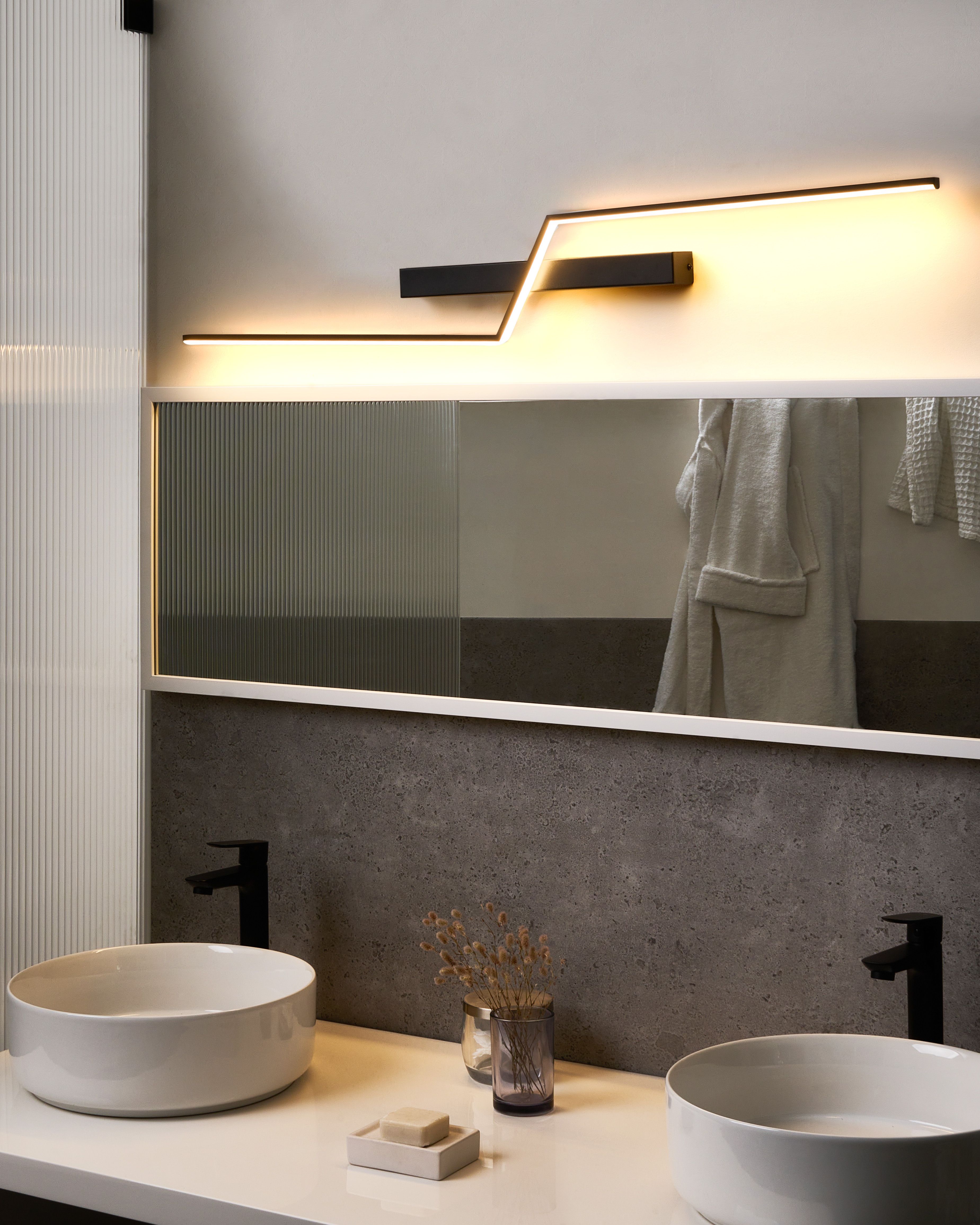 Picture and Mirror LED Light NOCEDA Metal Black