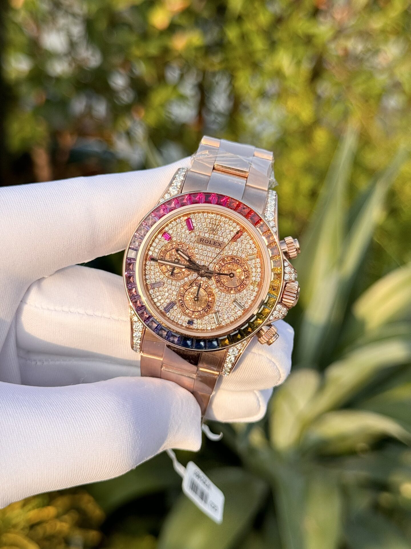 Rolex Replica 1:1 Watch Daytona Gold Wrapped Moissanite Diamond 40mm - Top club