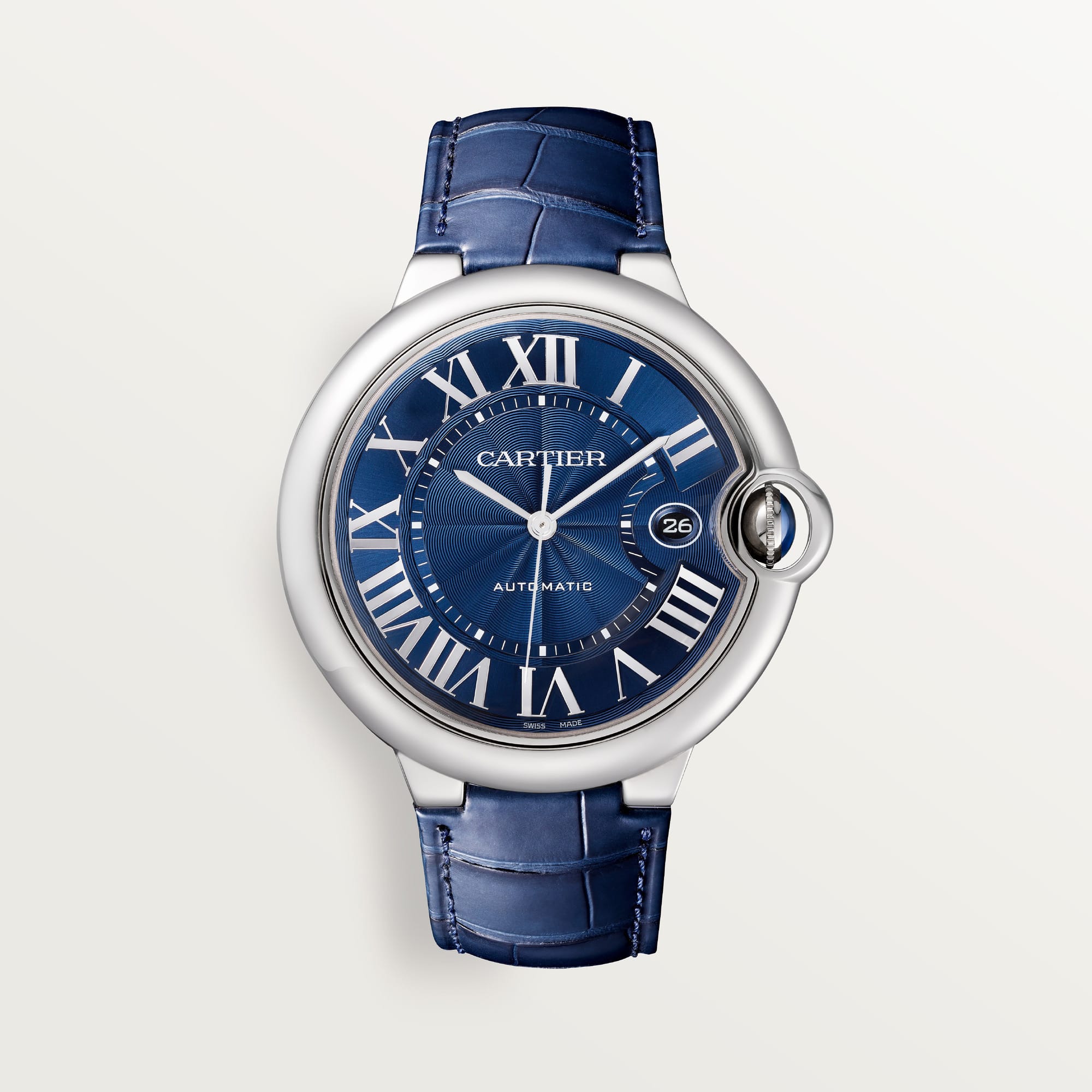 Cartier Ballon Bleu de Fake Cartier Watch Stainless Steel 42mm Blue Dial WSBB0027(1:1 replica) - Top club