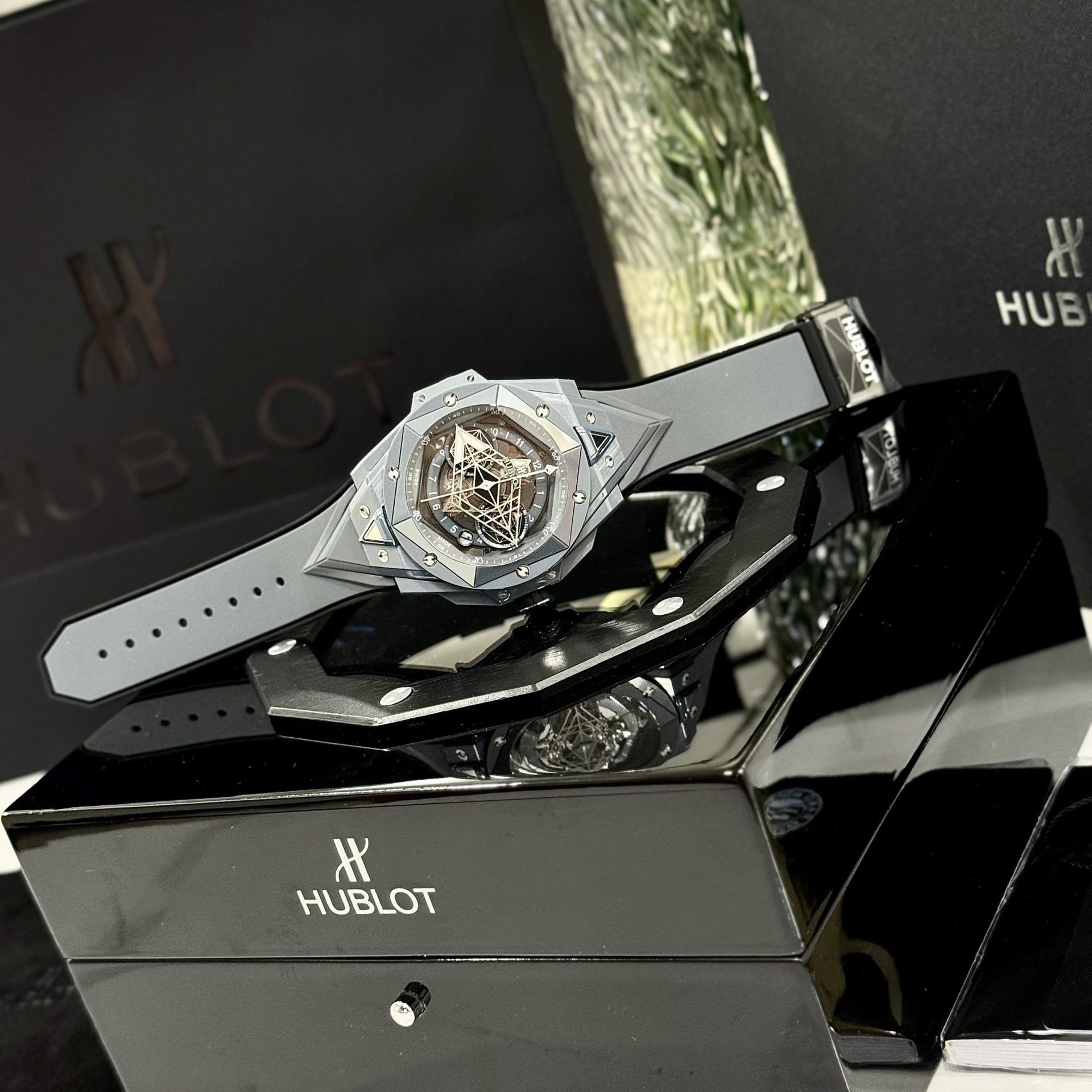 Hublot Replica 1:1 Watch Big Bang Sang Bleu ll Ceramic Gray Factory BBF 45mm - Top club