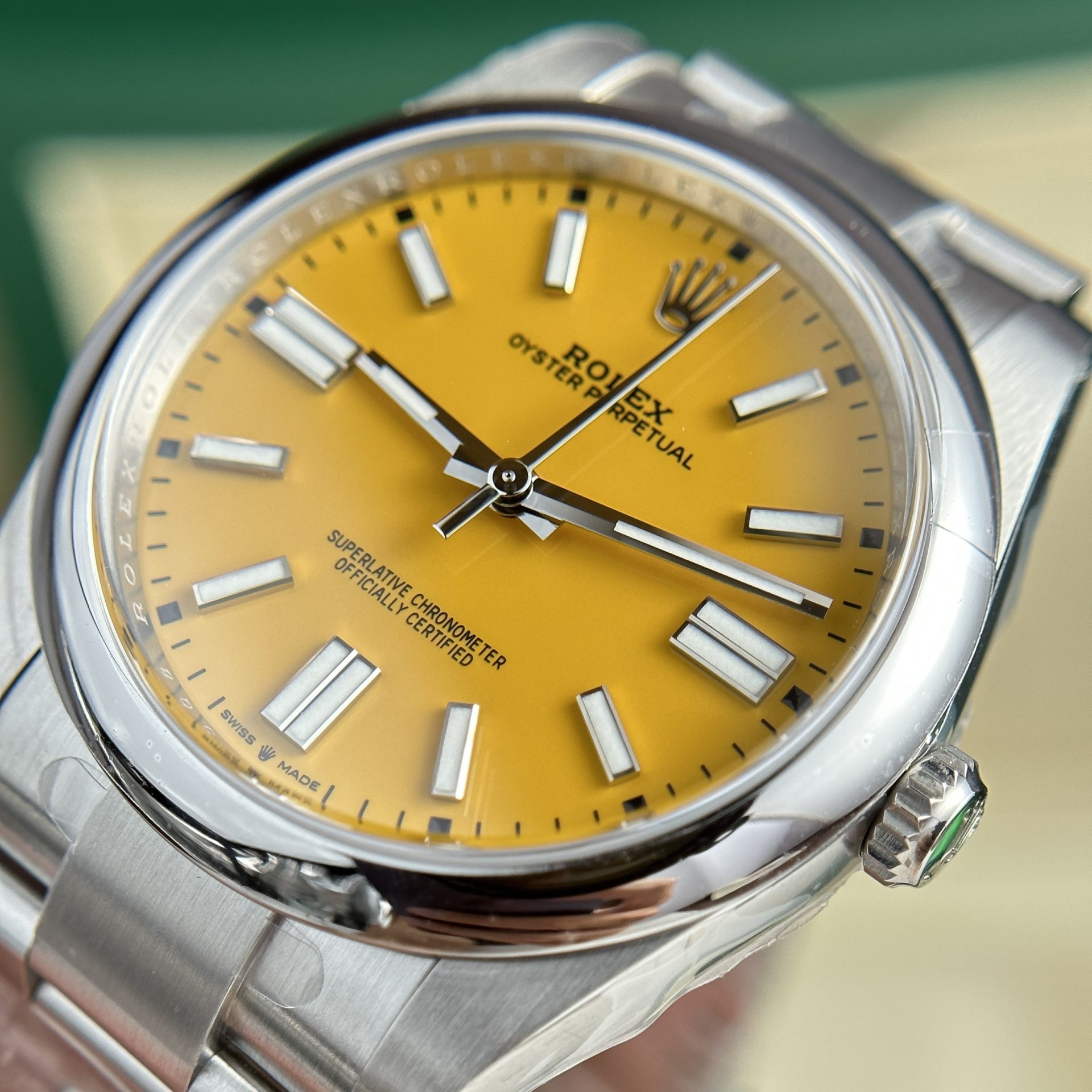 Rolex Clone Watch Oyster Perpetual 124300 Yellow Dial Clean Factory 41mm - Top club