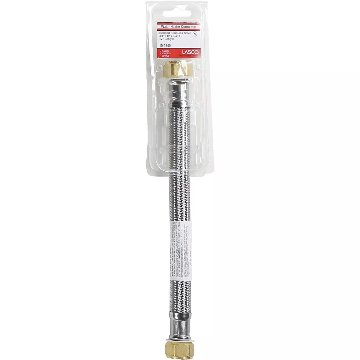 Lasco 3/4 In. FIP X 3/4 In. FIP X 12 In. L Water Heater Connector