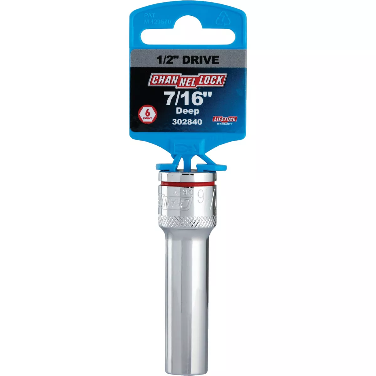 Channellock 1/2 In. Drive 7/16 In. 6-Point Deep Standard Socket