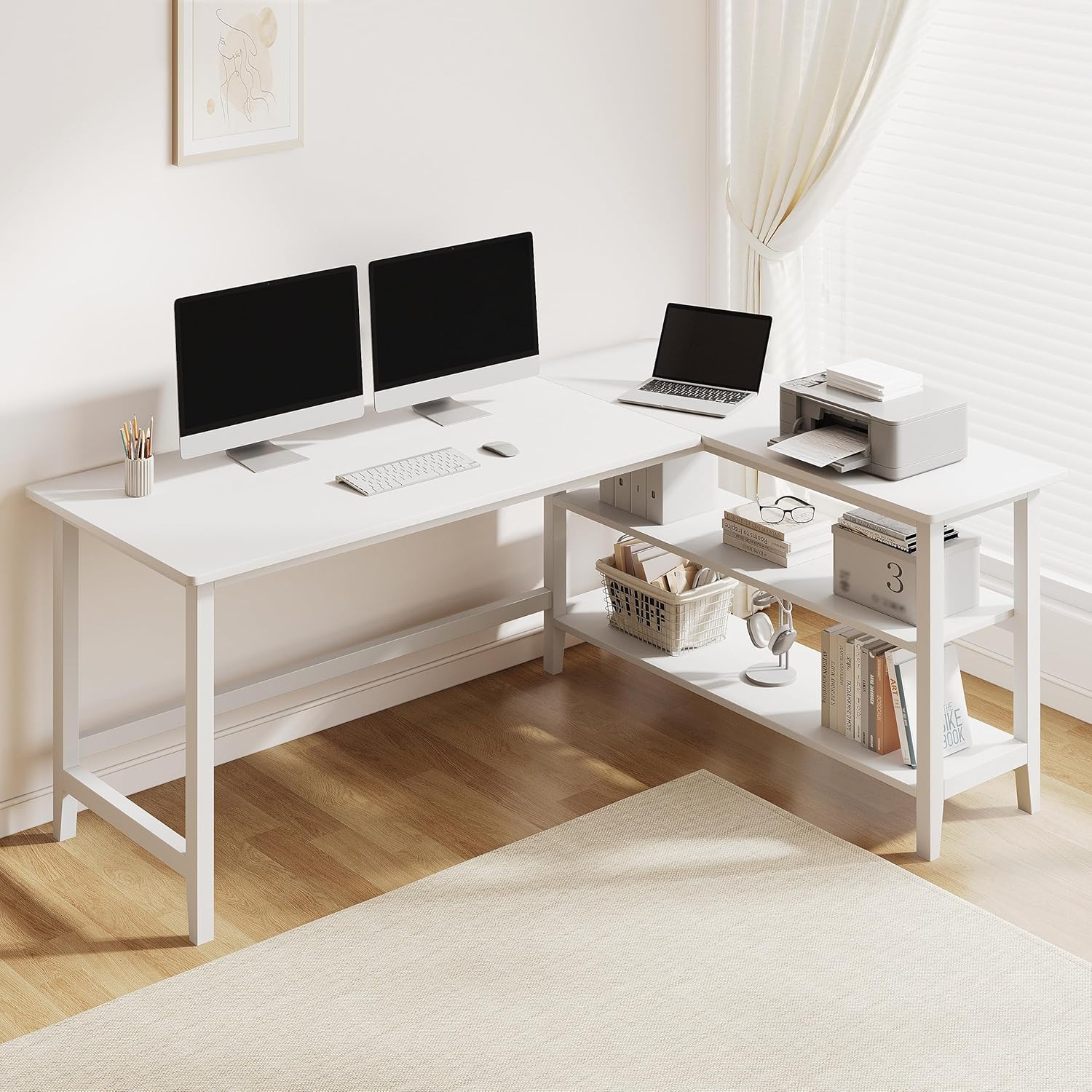 IOTXY Reversible L-Shaped Office Desk - 63