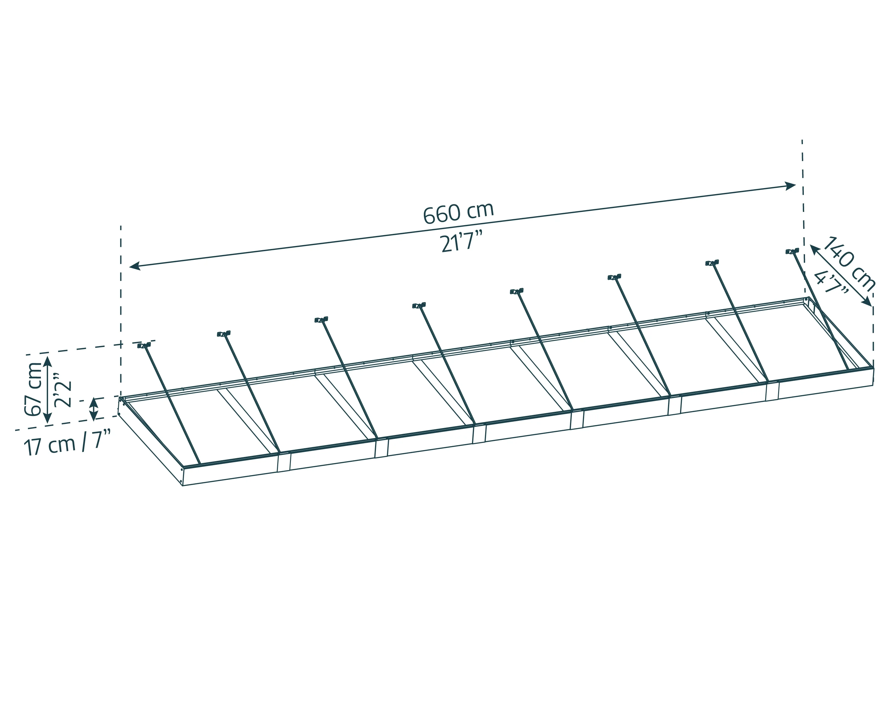 Palram - Canopia Sophia XL 2000 6' x 5' Acrylic Awning - Gray/Mist - Image 24
