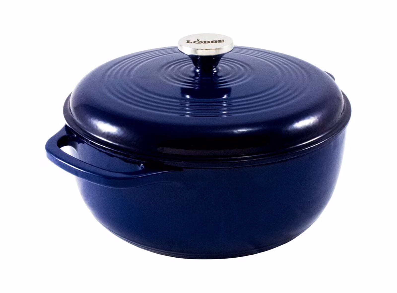 Lodge Cast Iron 6 Quart Enameled Dutch Oven, Indigo