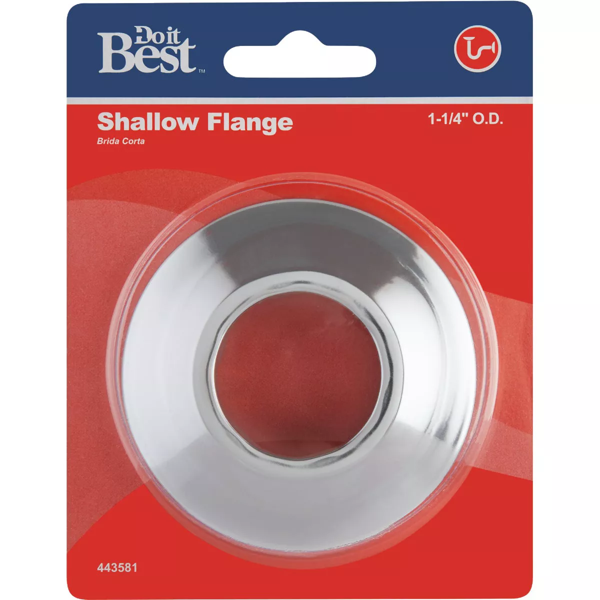 Do it Best 1-1/4 In. OD Shallow Flange, Chrome
