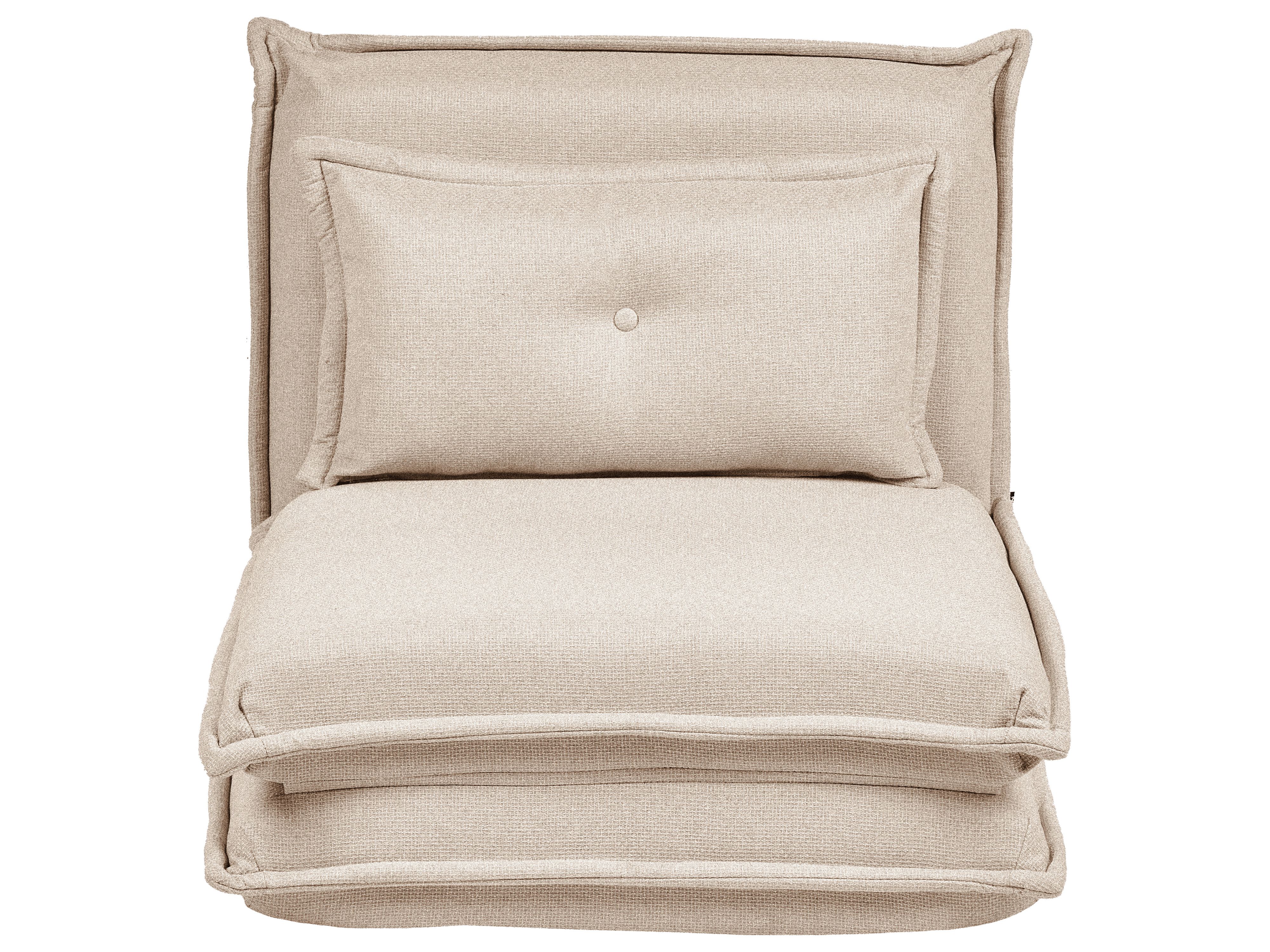 Single Sofa Bed DELLEN Fabric Beige