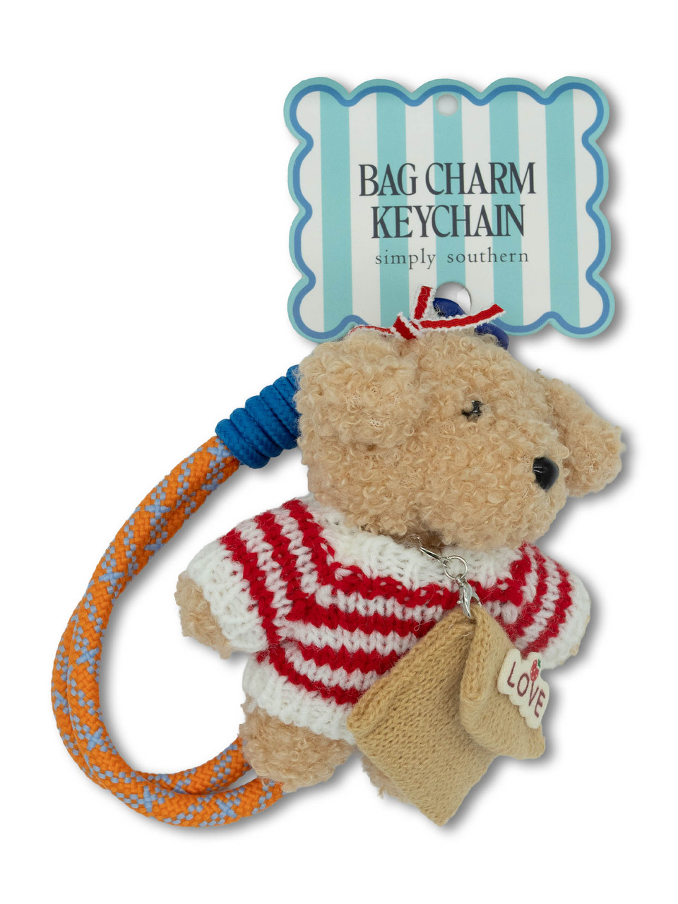 0126-BAG-CHARM-PLSH-LOVEBAG - Simply Southern Outlet