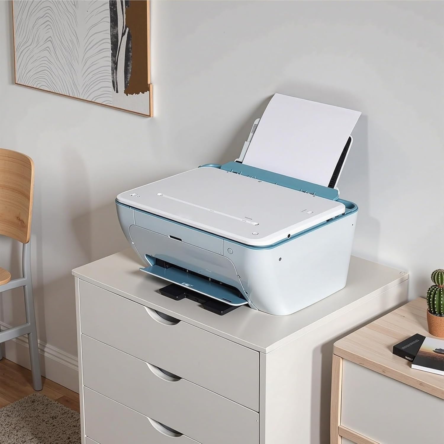 OLIXIS 7 Drawer Mobile File Cabinet Under Desk Storage Organization with Wheels Vertical Filing Chest Rolling Wood Small Desk Printer Stand for Home Office, 15.75
