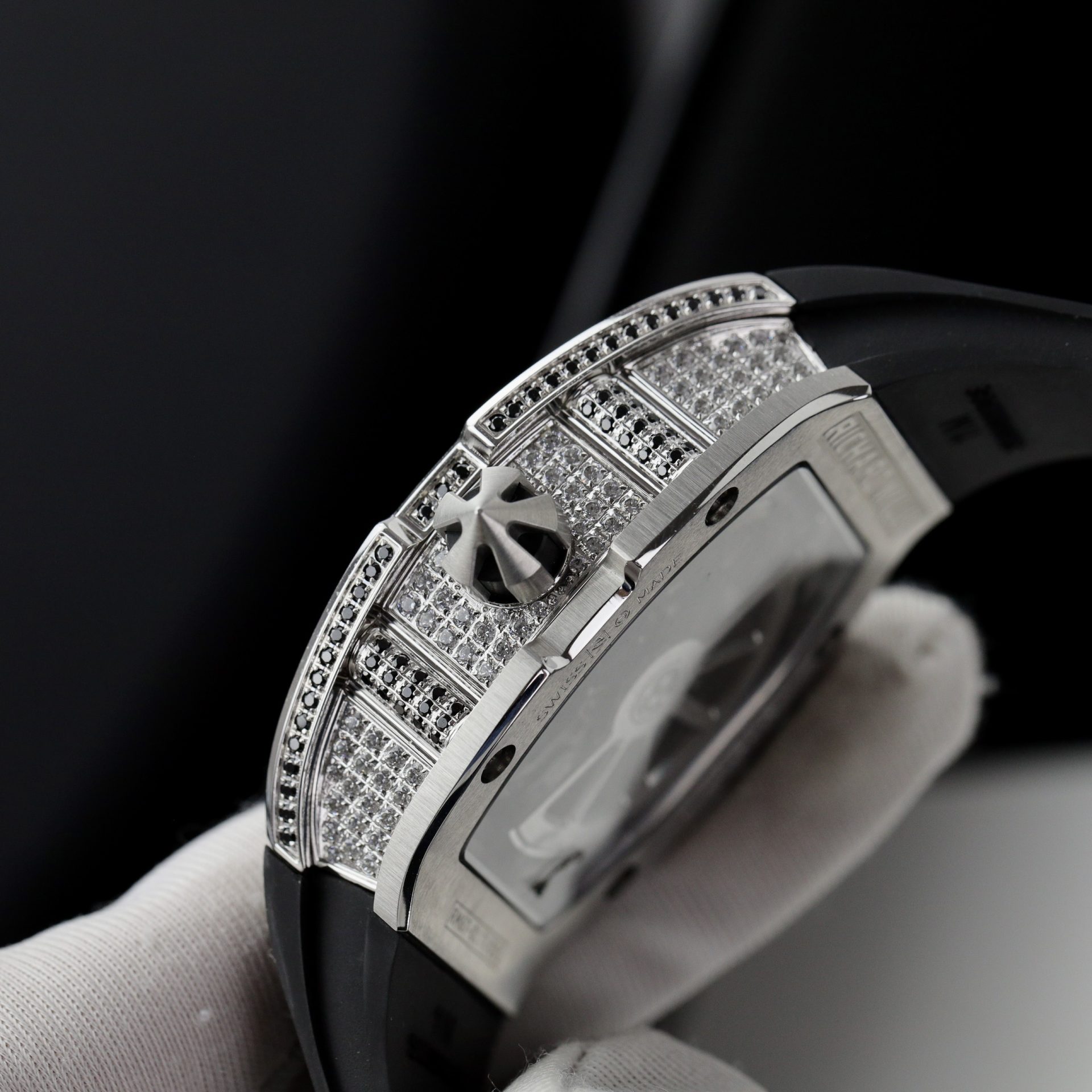 Richard Mille Replica 1:1 Watch RM67 Black Face With Stone Automatic Mechanical 40mm - Top club