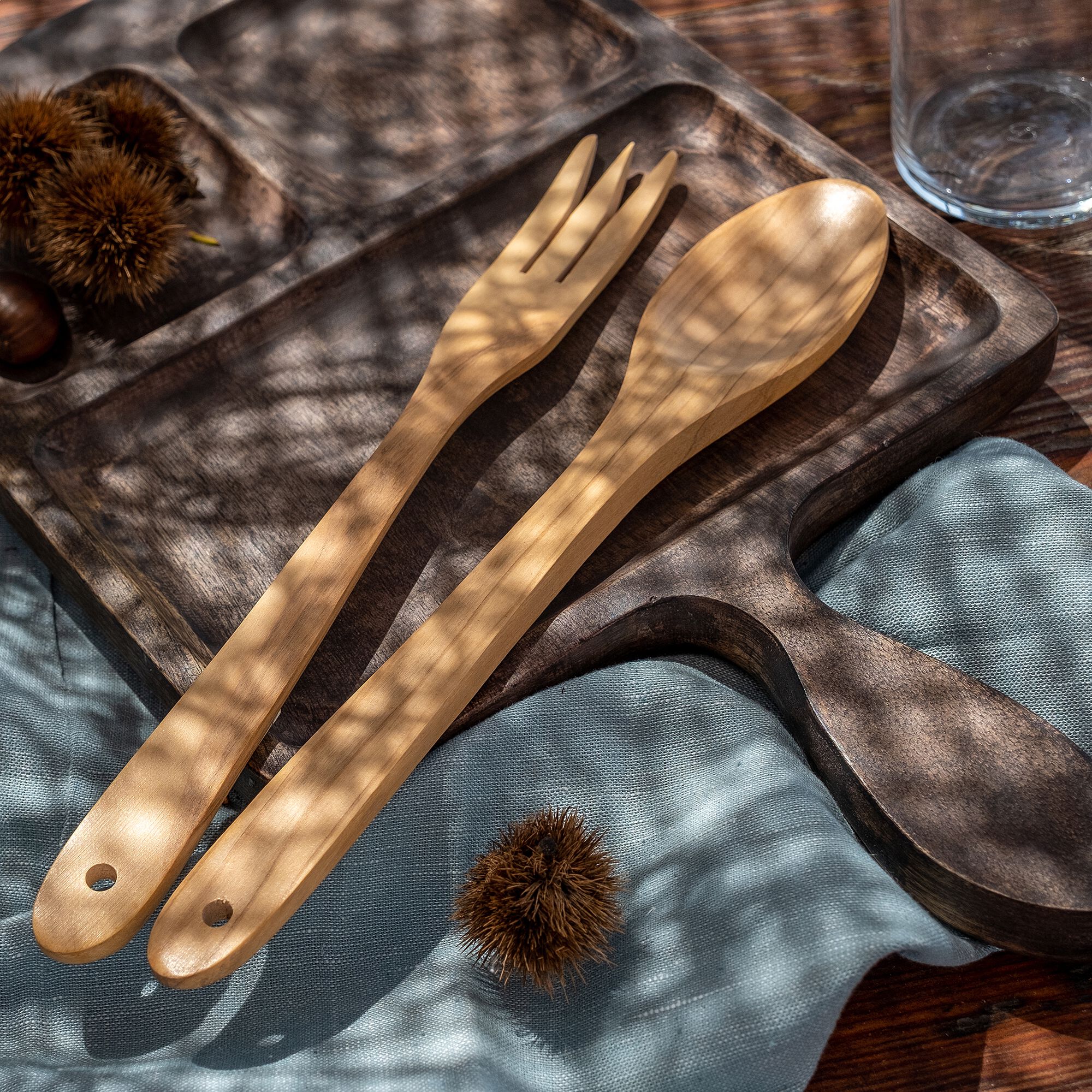 OLIVIA - Gamme d'ustensiles de cuisine en bois d'olivier