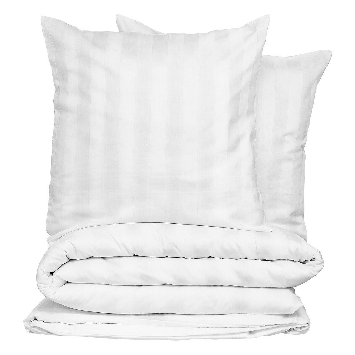 "Isadora" bed linen set Cotton/Satin, White, 260x240 cm