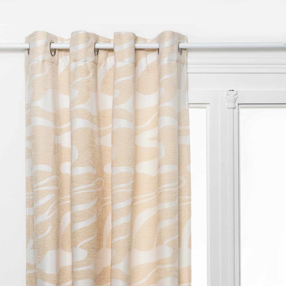 Curtain "Madini" Jacquard, Beige, 140x260 cm