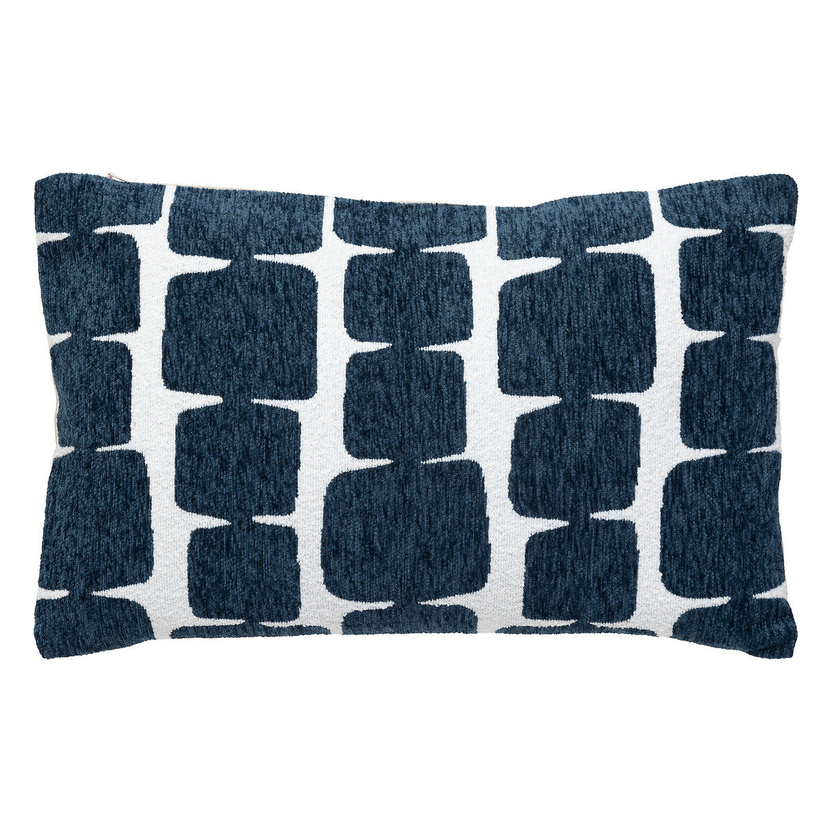 Cushion cover, chenille "Jeni" Aegean blue, 50x30 cm