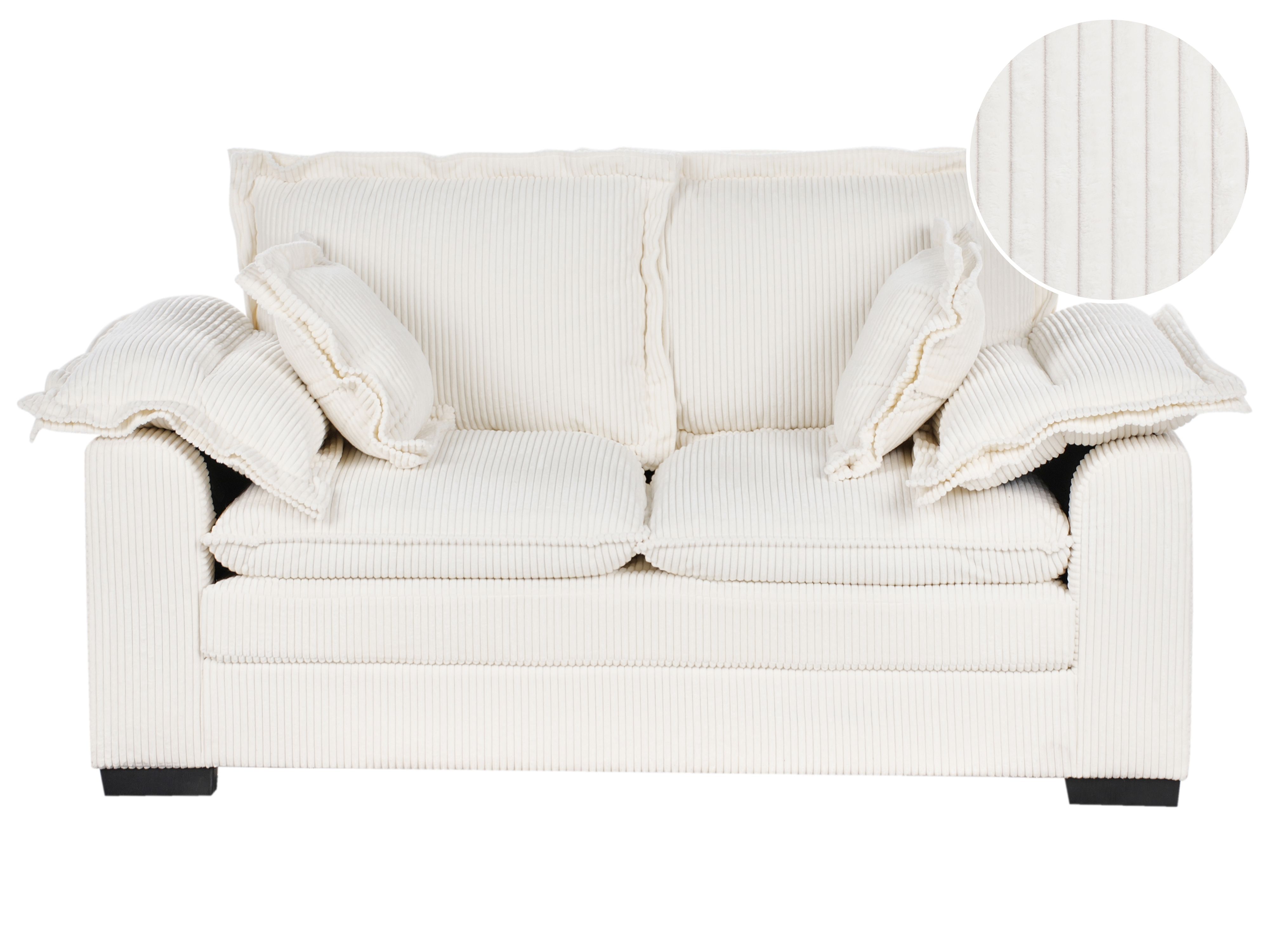Sofa 2 Seater TIRRO Corduroy White