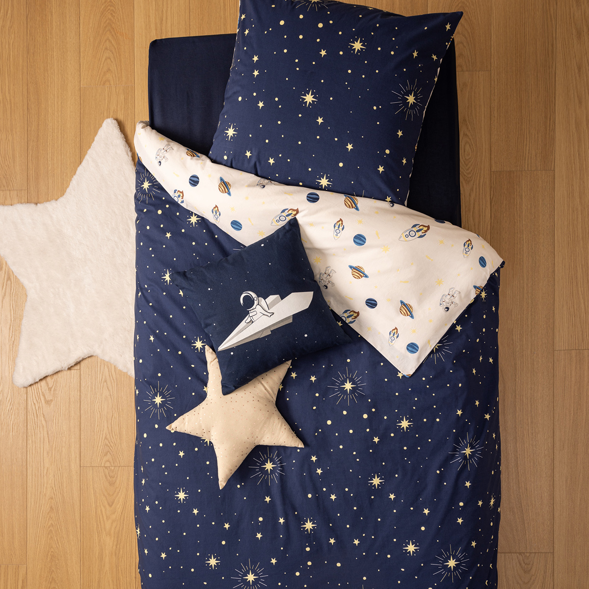 "Enfant" kids' bed linen set Blue, 200x140 cm
