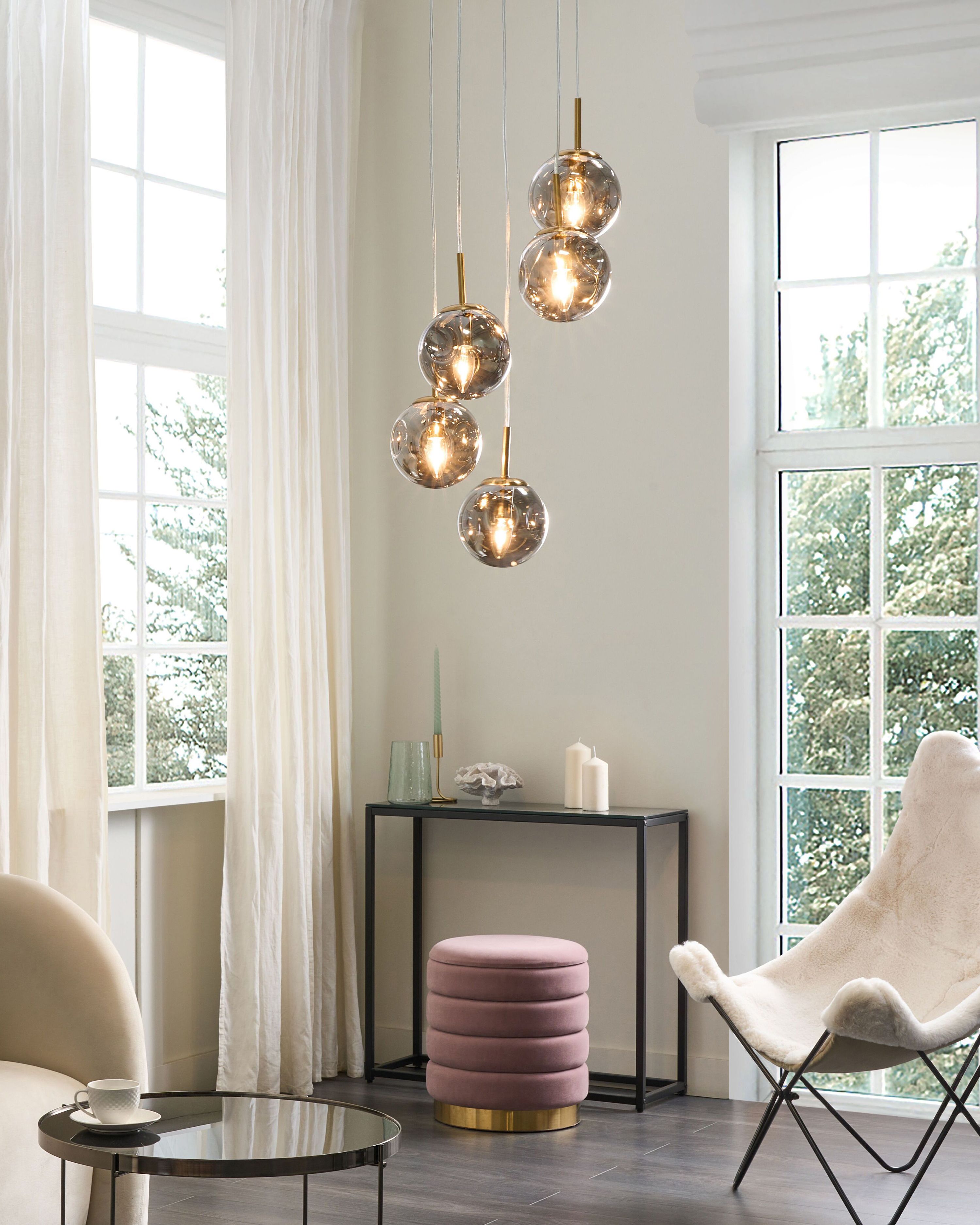 Pendant Lamp RALFES Glass Brass