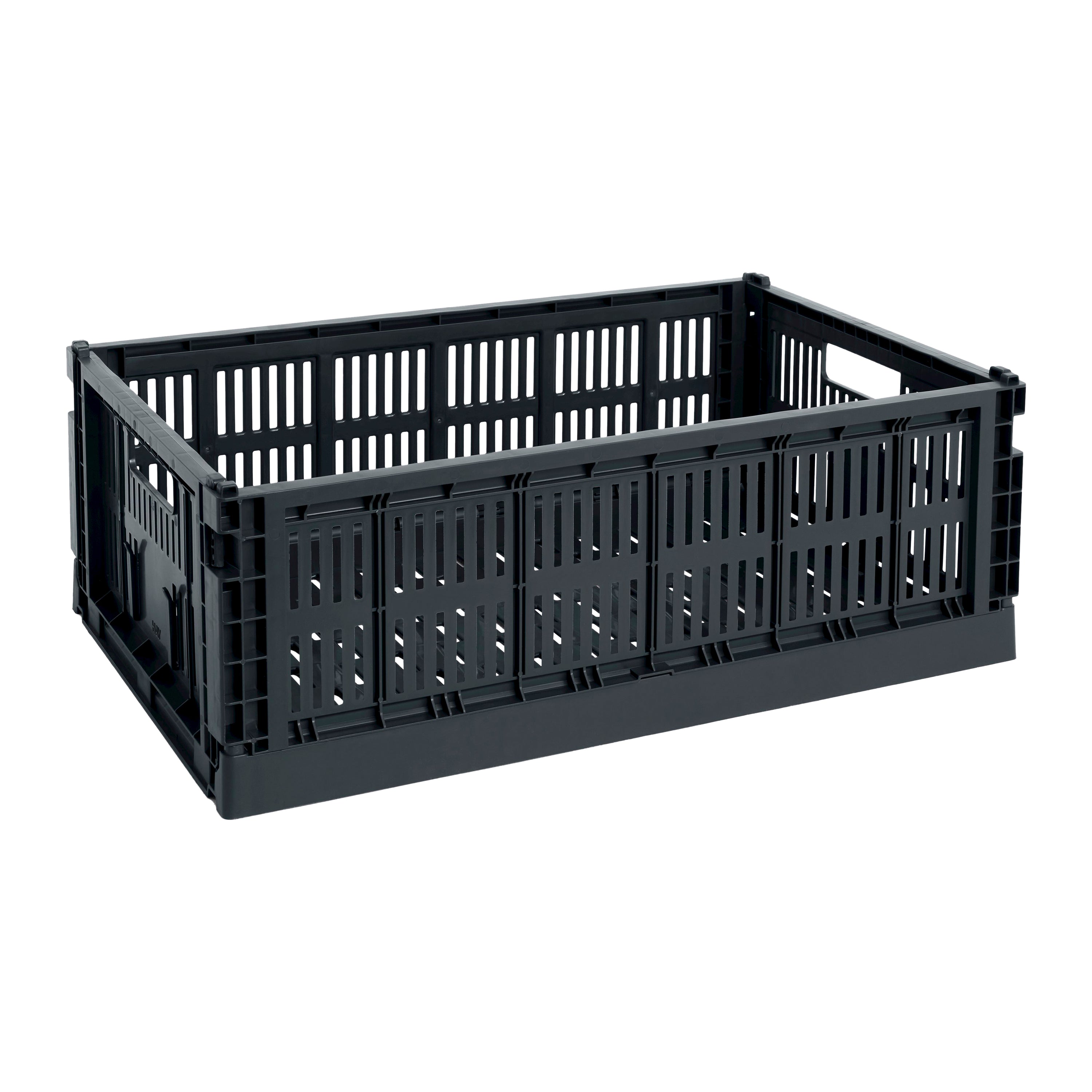 HAY Colour Crates Krat L - Rechthoekig - Charcoal