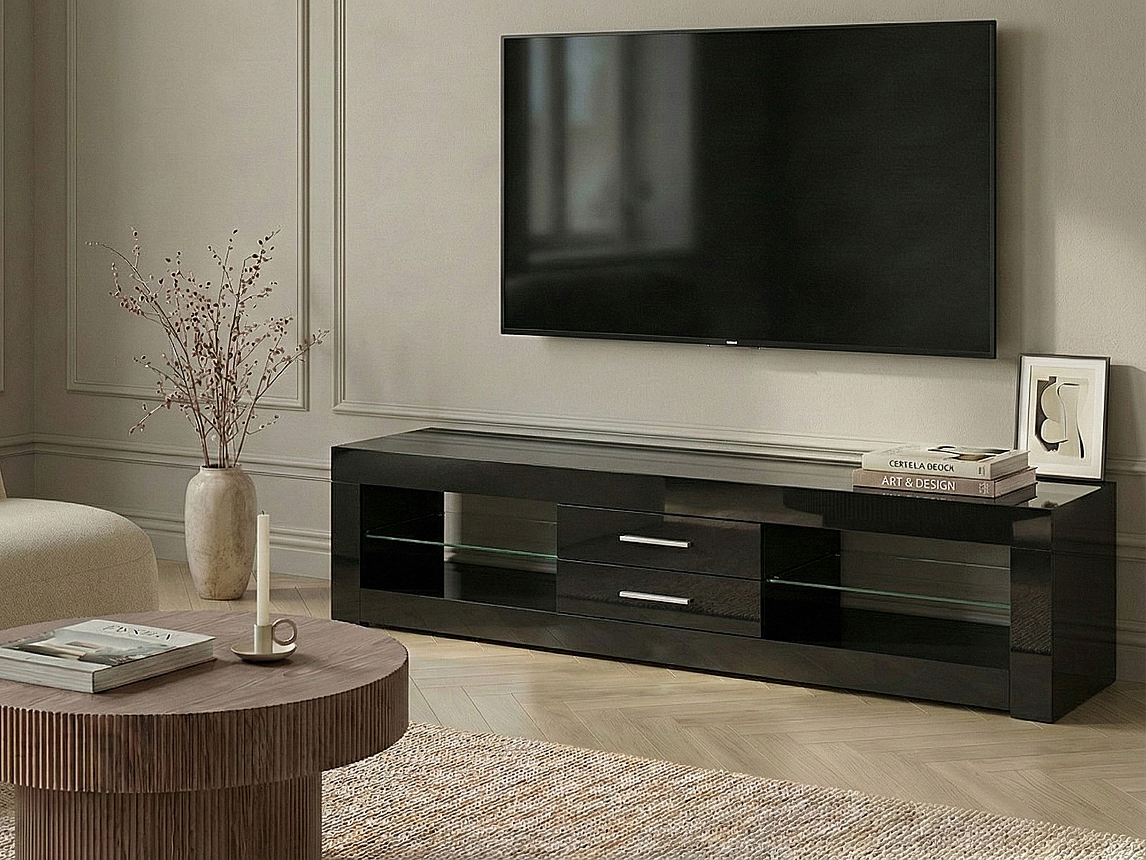 TV Stand ESQUIMALT Black