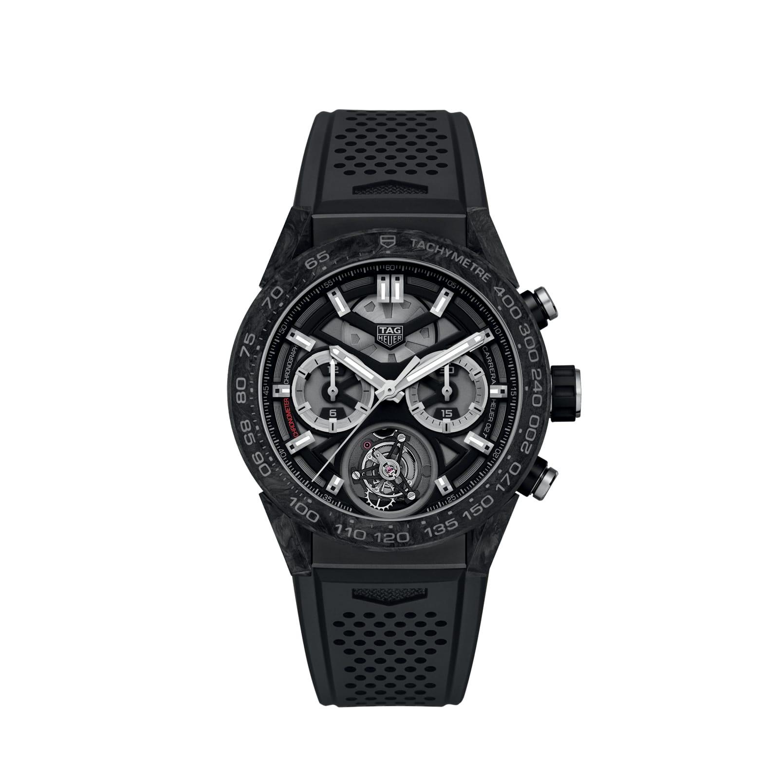 TAG Heuer Replica Watch Carrera Chronograph Tourbillon Automatic 45 mm Titanium Carbon(1:1 replica) - Top club