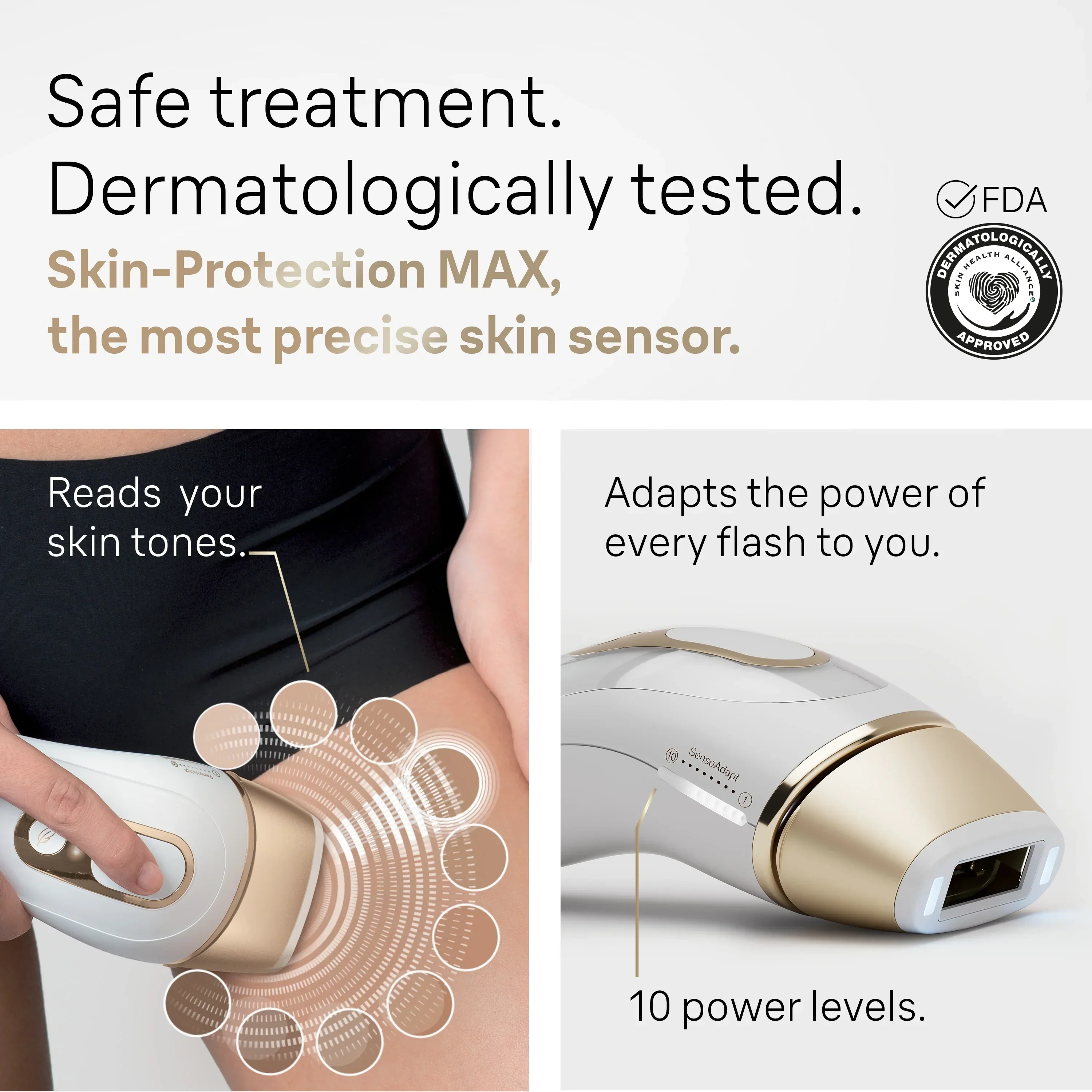 Braun Silk Expert Pro5 IPL Hair Removal Device, White-Gold - PL5147