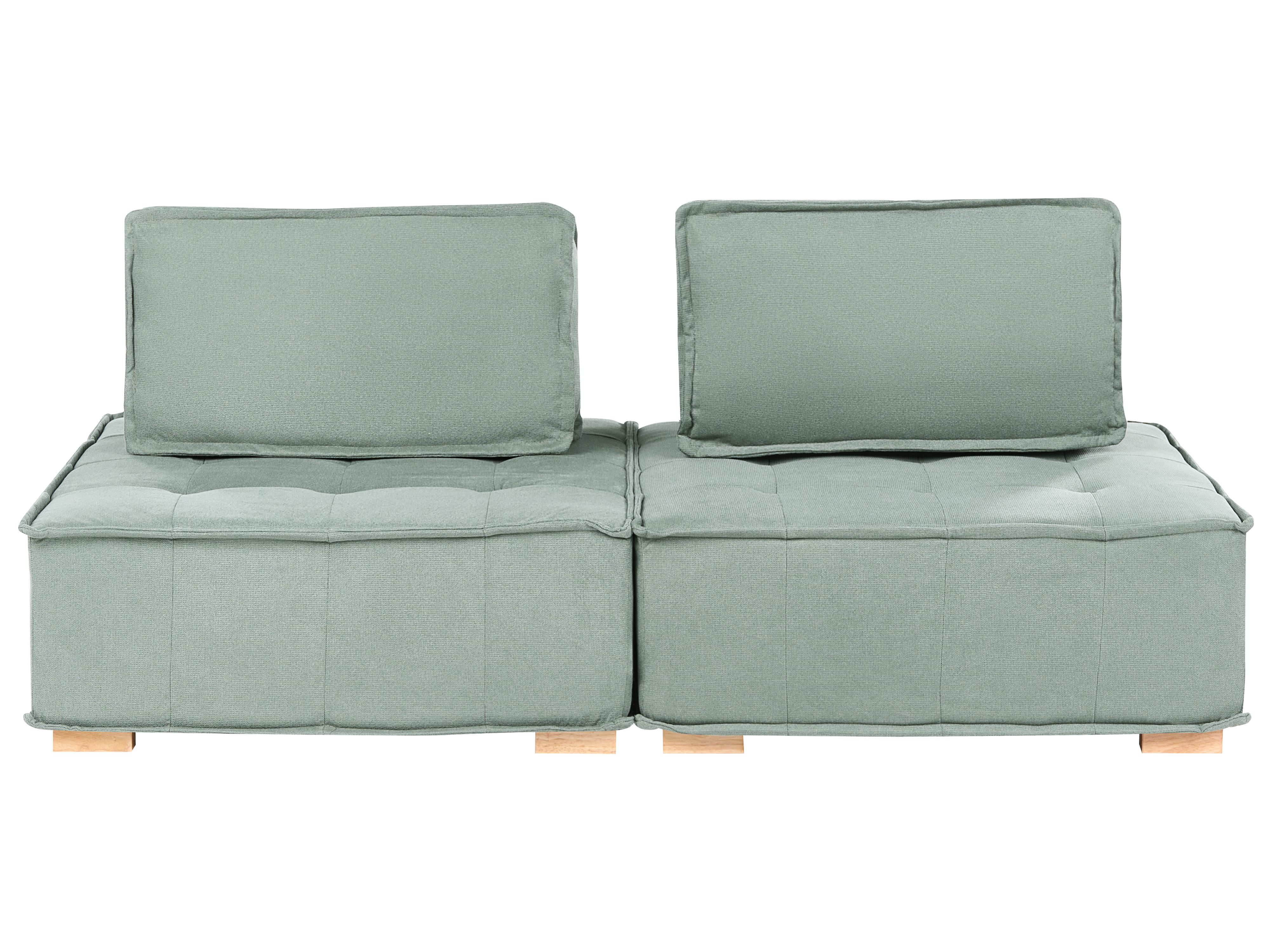 Modular Sofa 2 Seater TIBRO Fabric Light Green