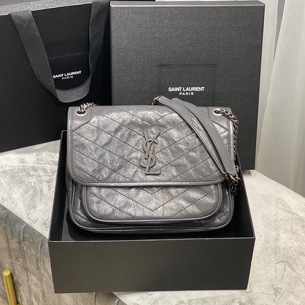 YSL SAINT LAURENT NIKI MEDIUM BAG IN CRINKLED VINTAGE LEATHER1:1High-quality replica