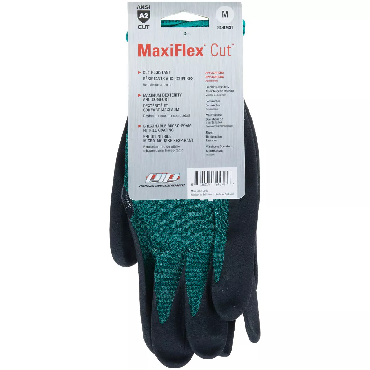 MaxiFlex Cut Men's Medium Nitrile Coated Glove