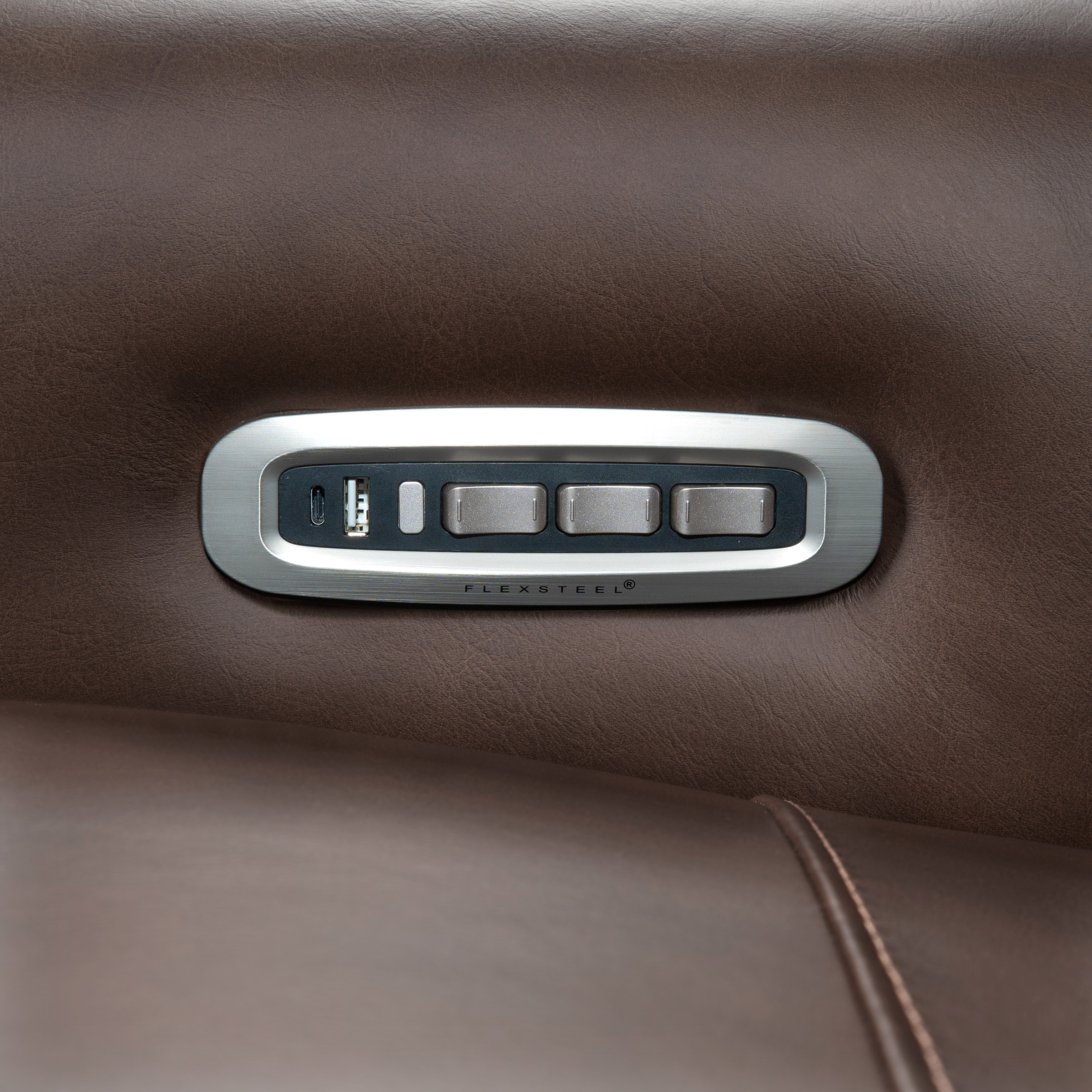 Flexsteel Griffin Italian Leather Power Reclining Sofa with Power Headrests - Image 7