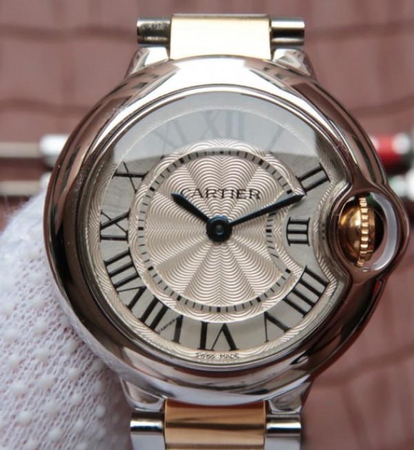 Replica Cartier Ballon Bleu Ladies 28mm SS White Dial SS/YG Bracelet Ronda Quartz - Top club