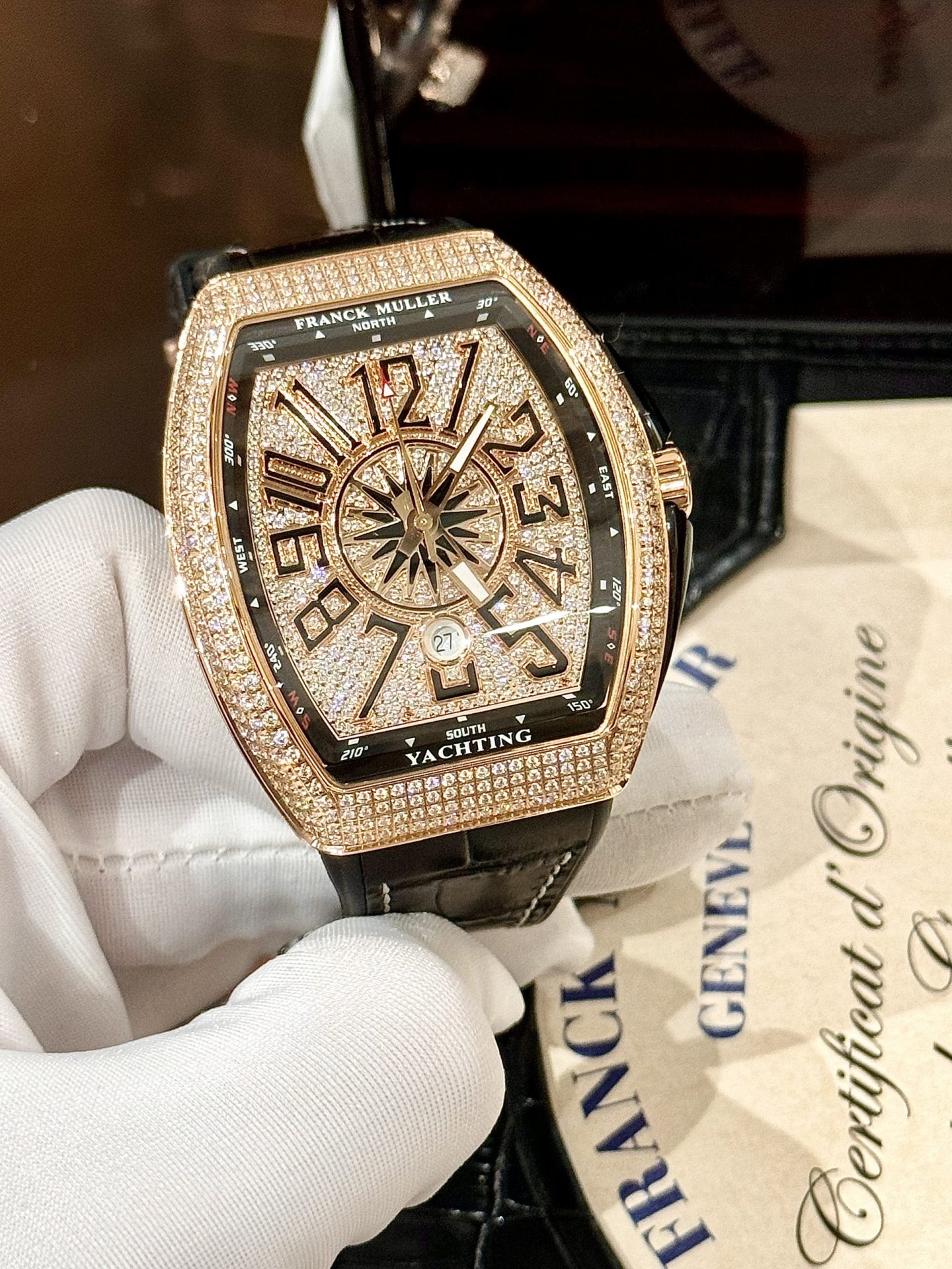 Franck Muller Vanguard Yachting V45 SC DT Black Strap Best Replica Watch Factory ABF 45mm - Top club