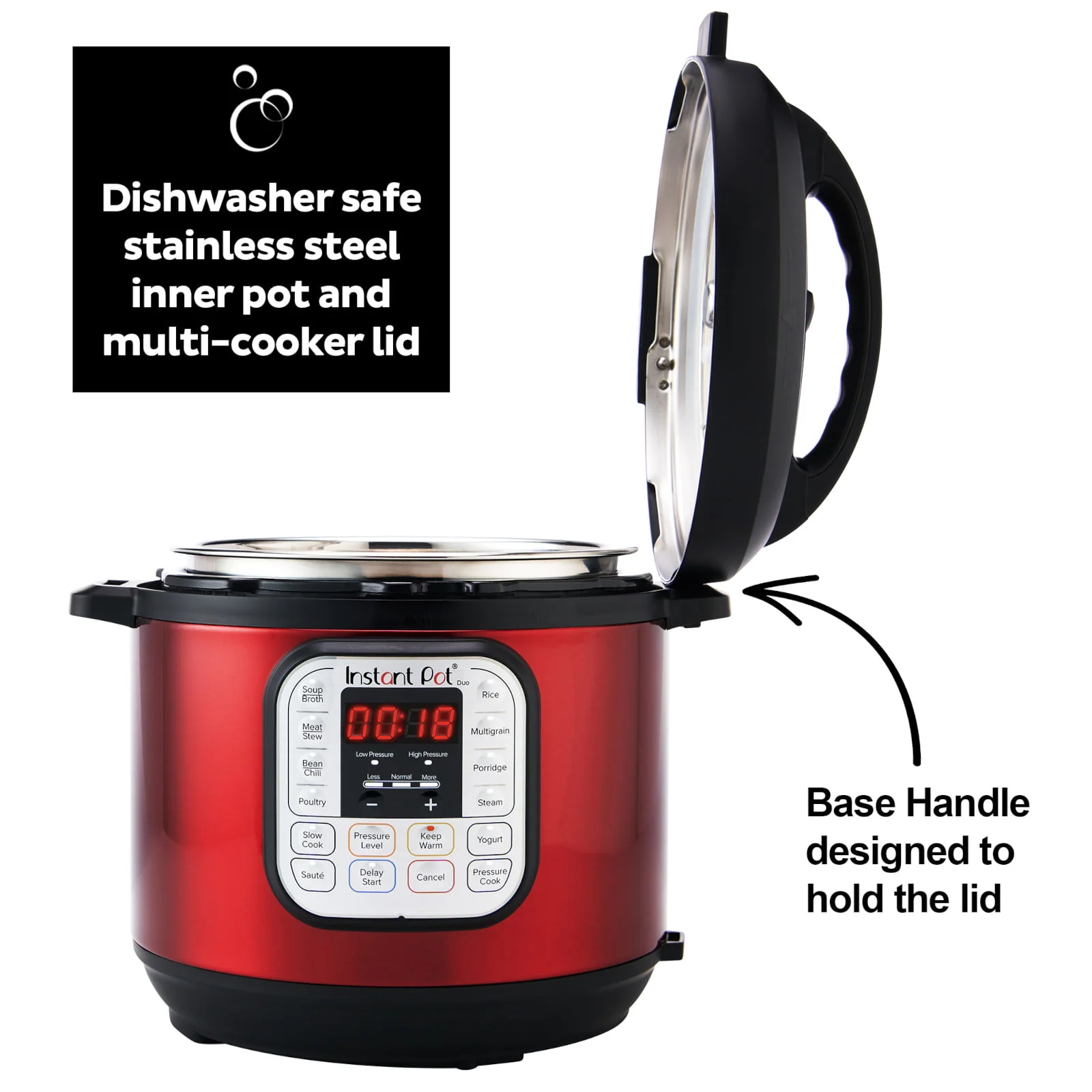 Instant Pot Duo�?6 Quart Multi-Cooker, Red Stainless Steel - Image 6