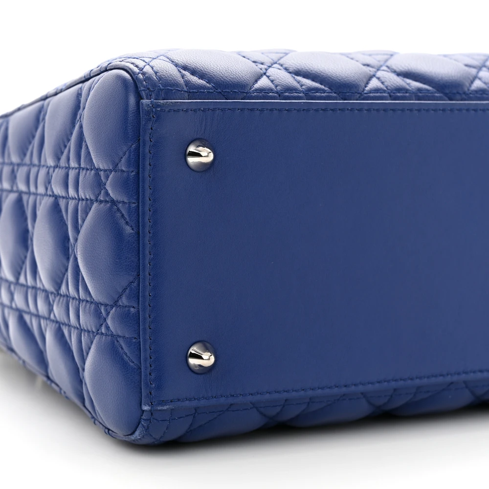 Mirror Quality Replica Dior Lady Bag in Blue Lambskin Leather1:1High-quality replica