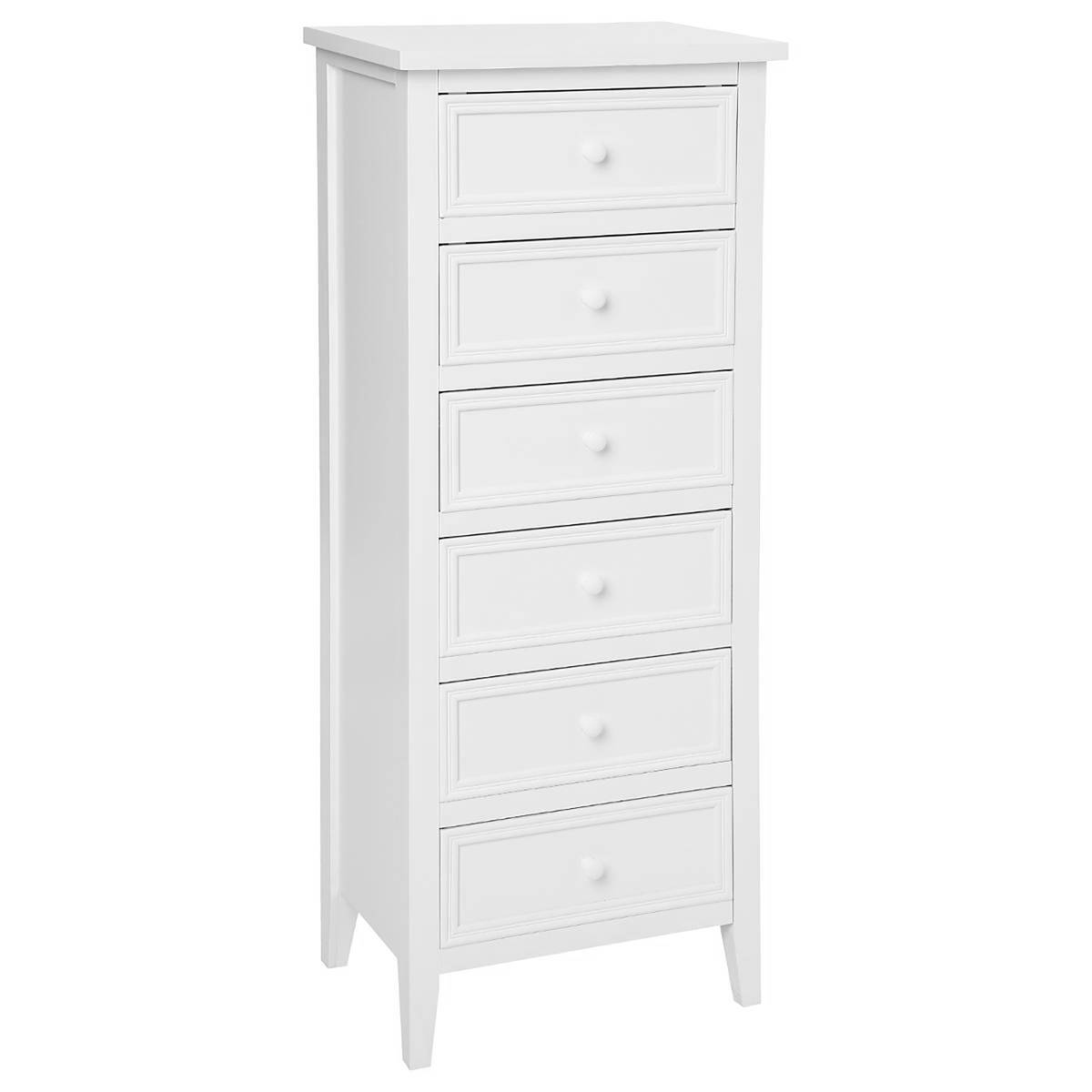 Chest of drawers "Charm" White, 6 drawers