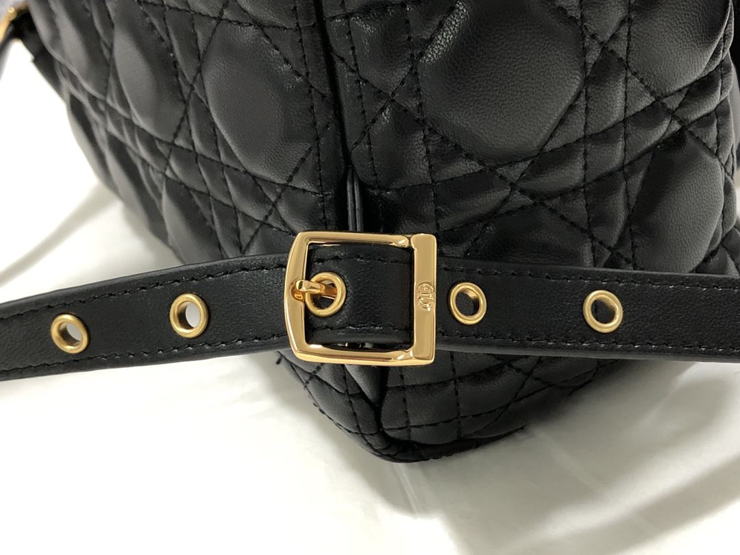 Mini Dior Backpack Cannage Black For Women‎ 12 in/ 31.5 cm CD1:1High-quality replica