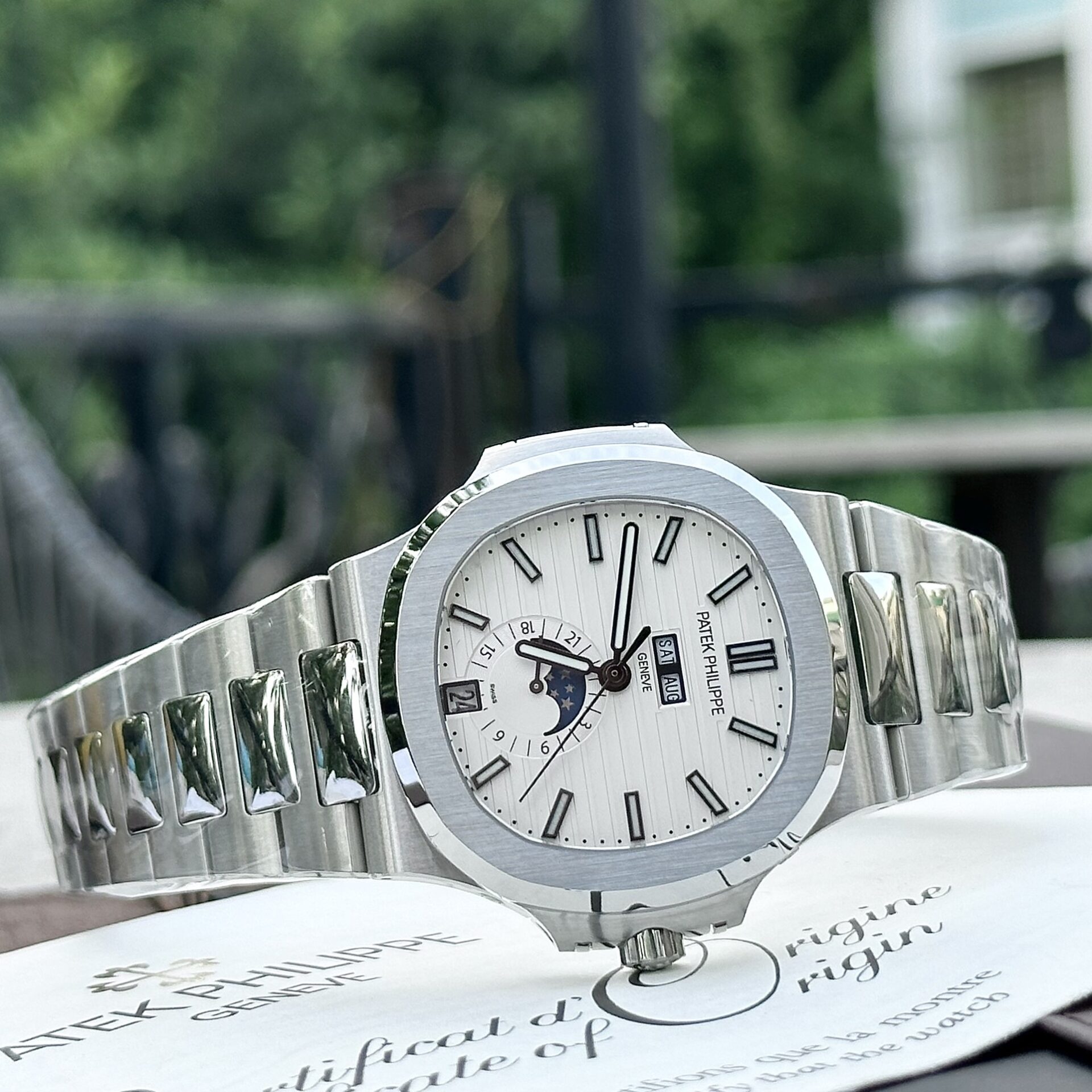 Patek Philippe Nautilus 5726 Replica 1:1 Watch White Dial PPF 40.5mm - Top club
