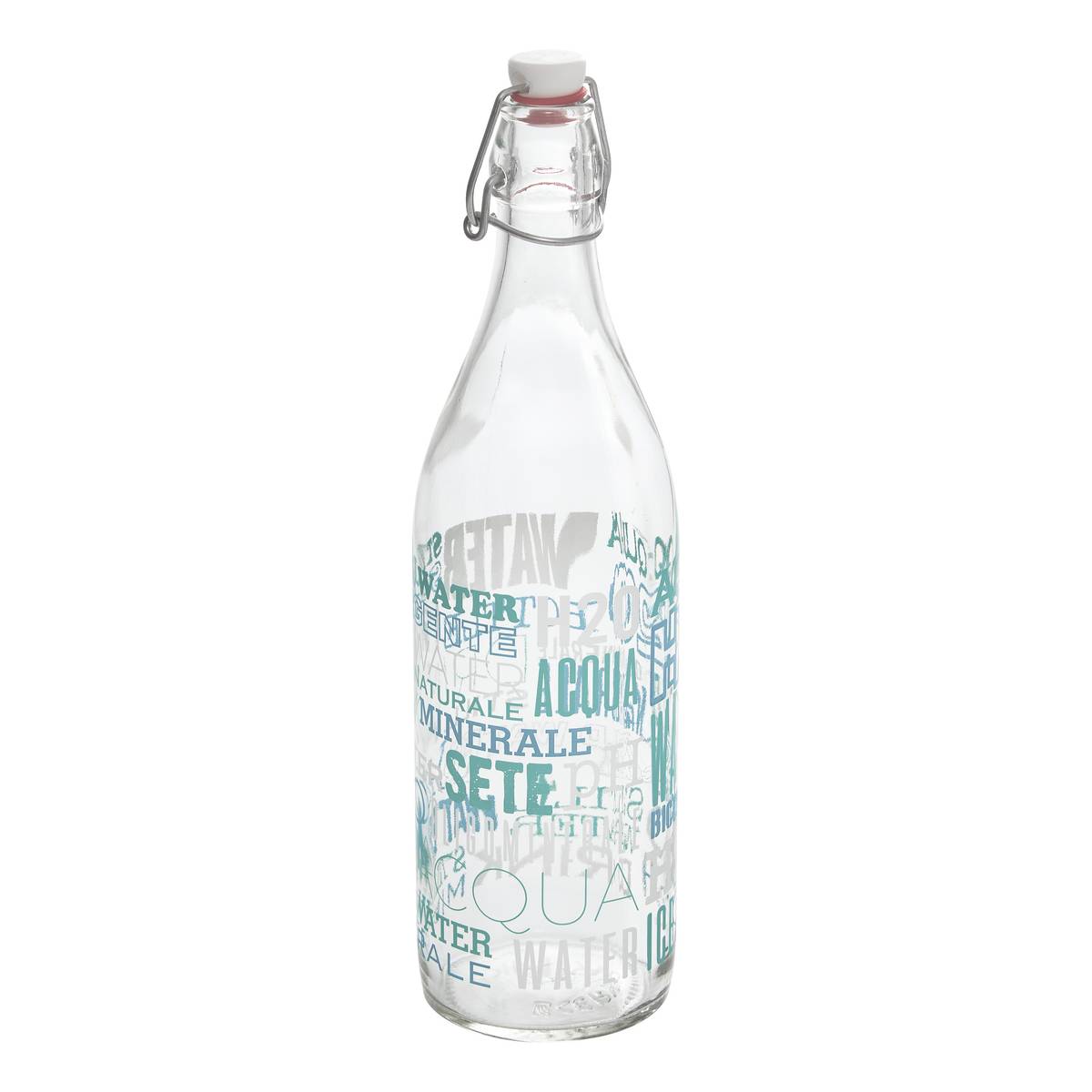 Bottle"Aqua" Glass, Multicolored