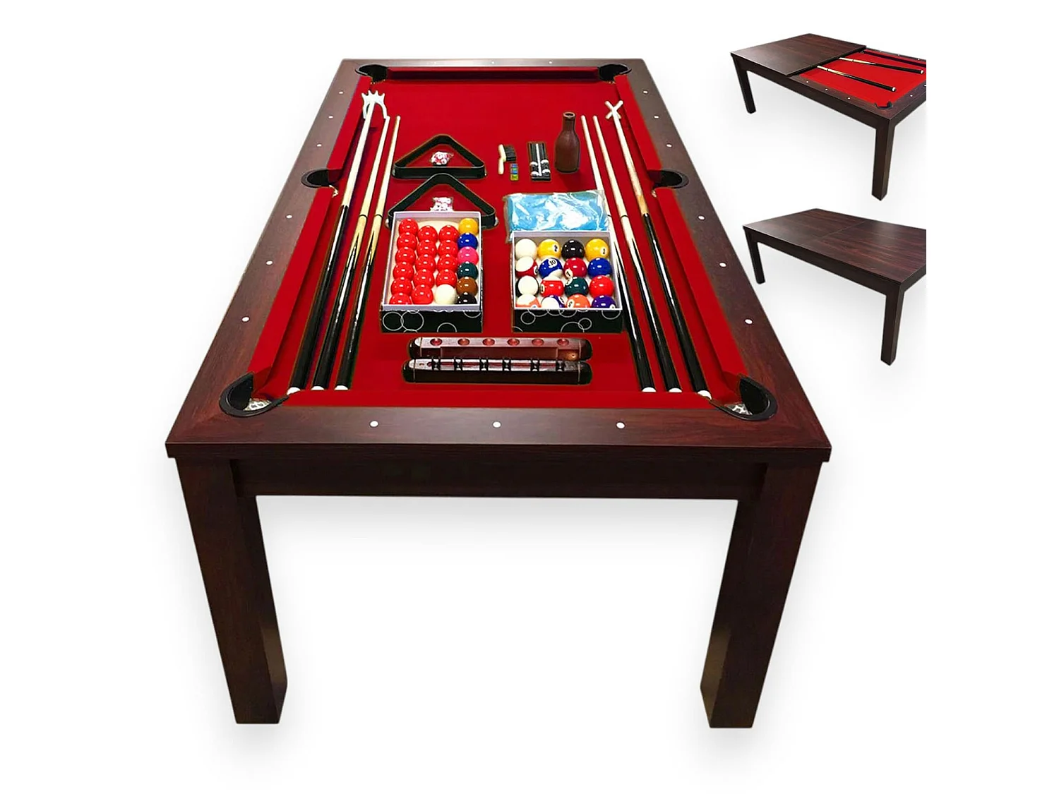 Table de billard convertible 7 pieds avec table à manger – Estia