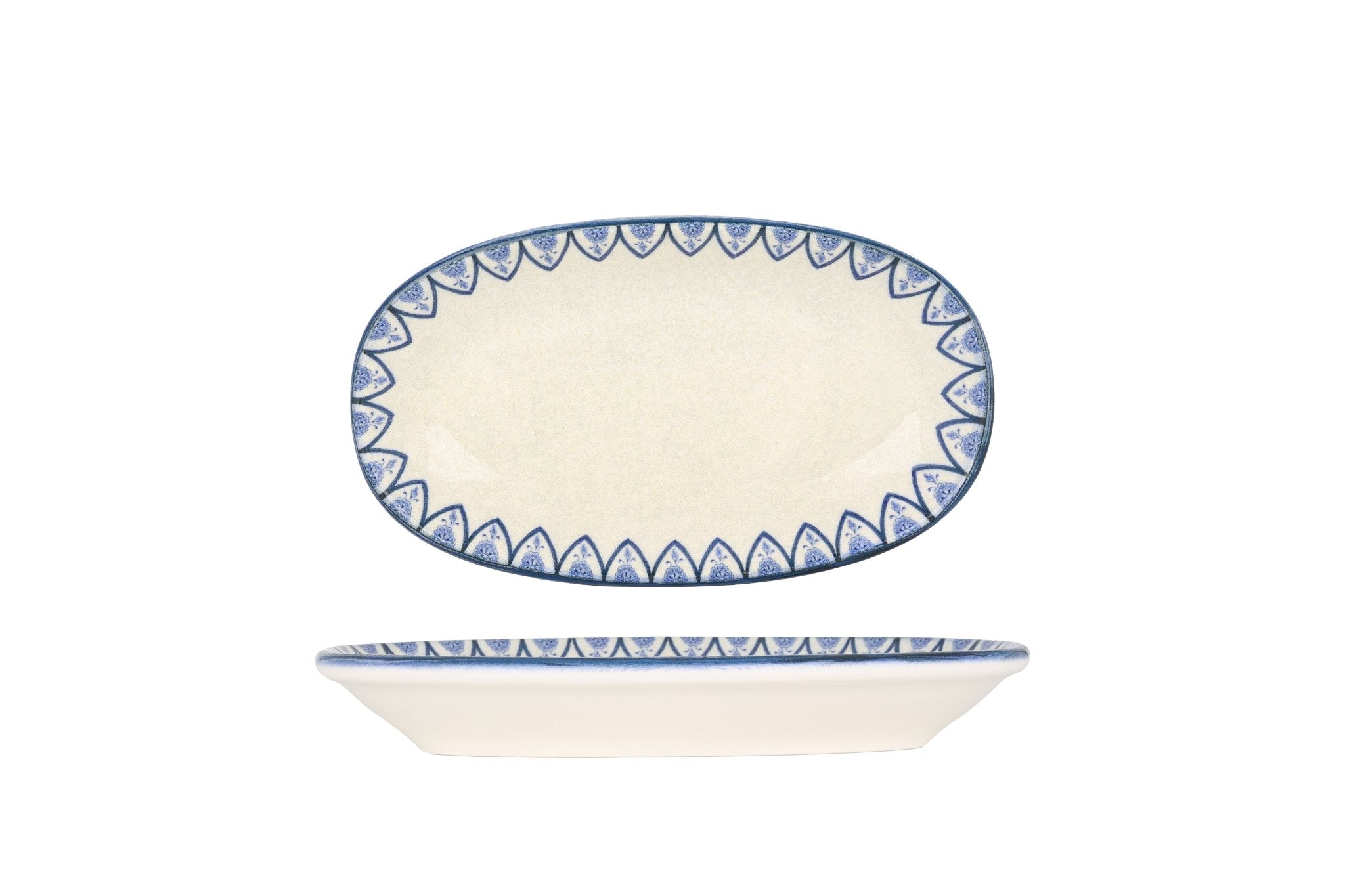 Bonna Serveerschaal - Esnaf - Porselein - 19x11 cm - set van 4