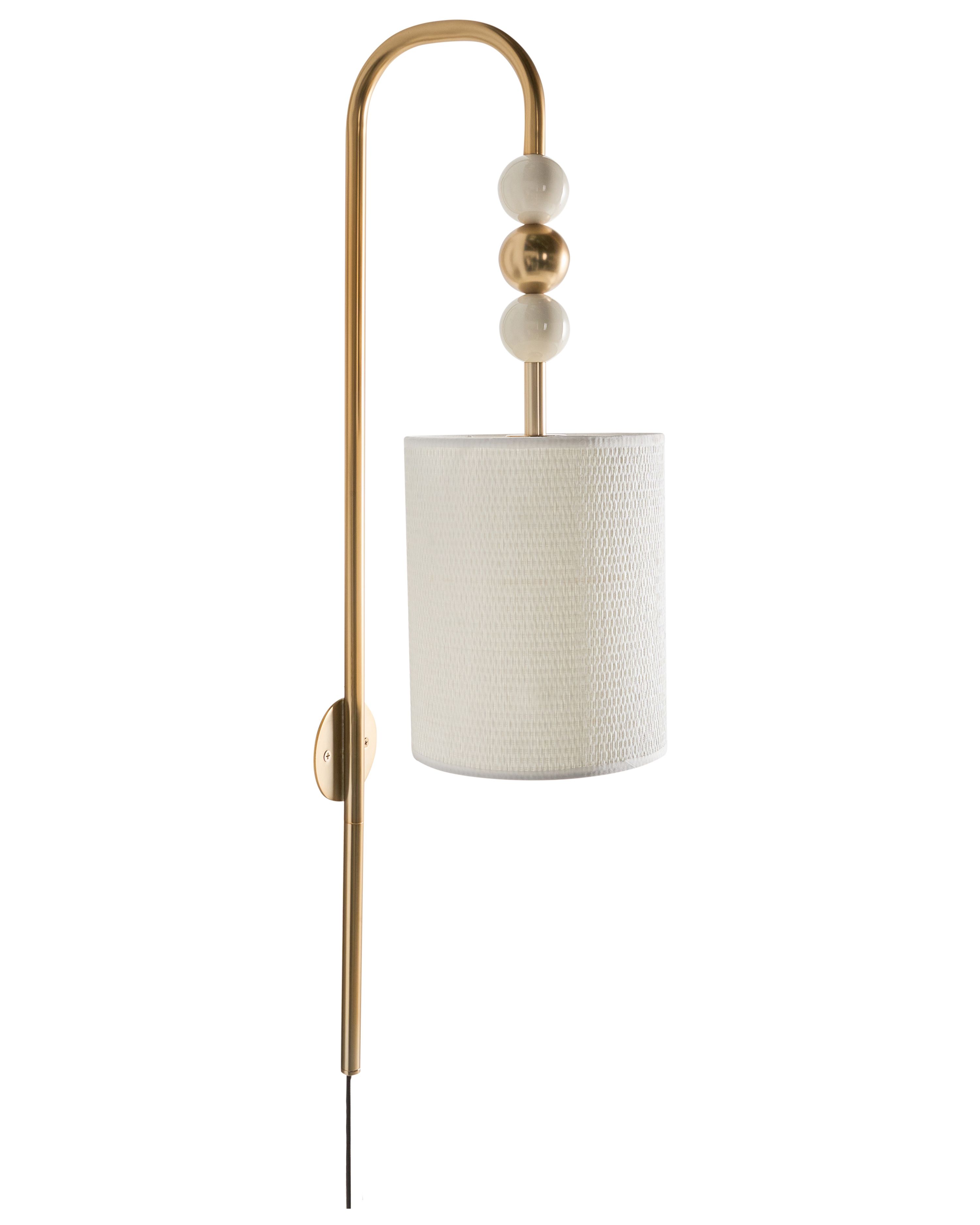 Wall Lamp LOKY Metal Brass/Beige
