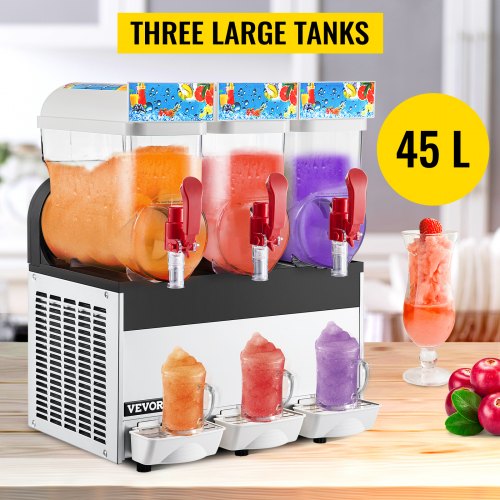 Commercial 3 Tanks Frozen Drink Slush Slushy Making Machine Smoothie Maker 45L - Image 2