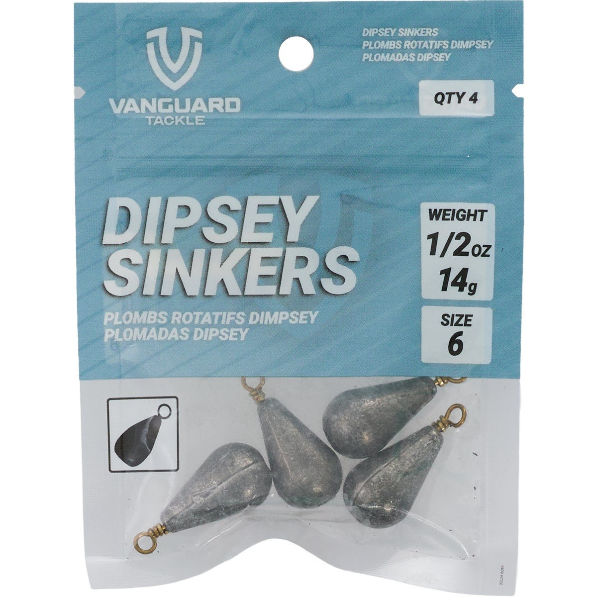 Vanguard 1/2 Oz. Bass Casting Sinker (3-Pack)