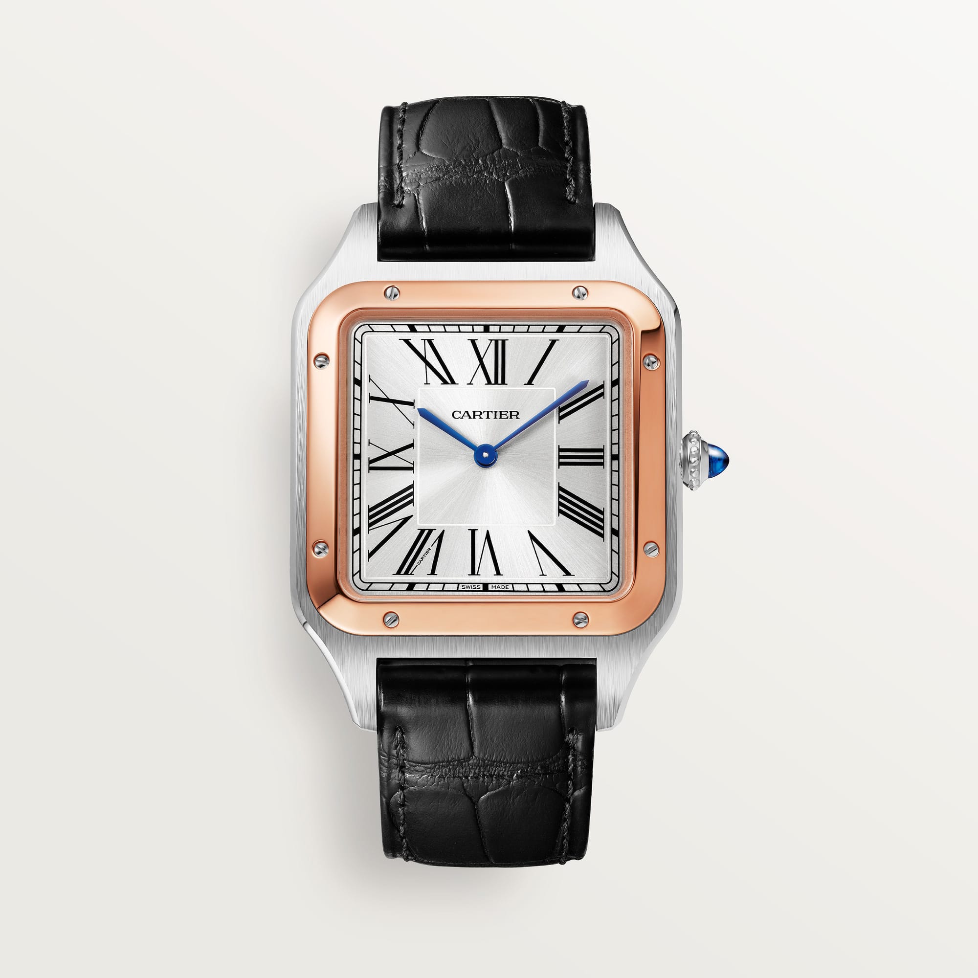 fake cartier watch Santos-Dumont extra-large model Manufacture mechanical movement with manual winding(1:1 replica) - Elite Watch Atelier