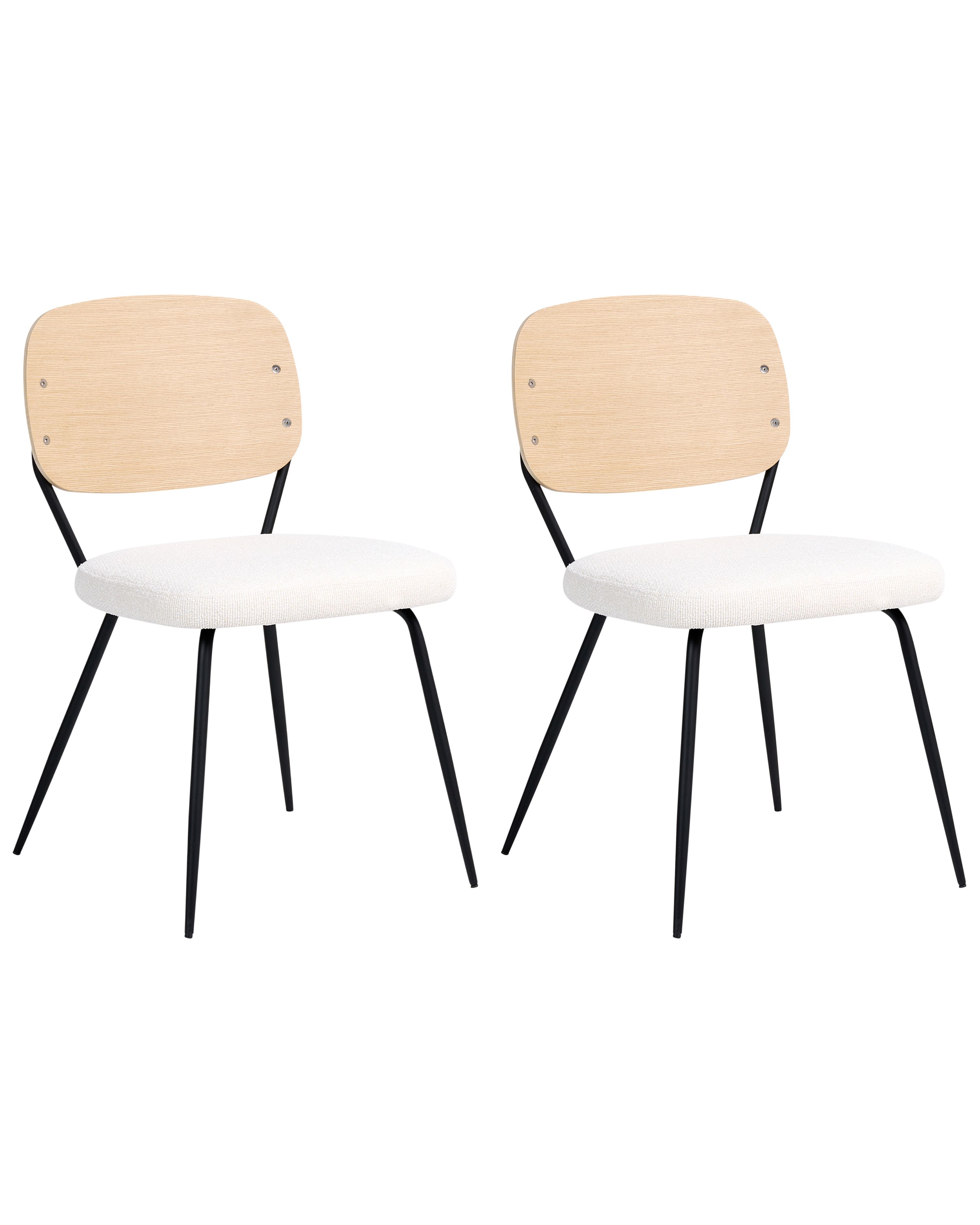 Set of 2 Dining Chairs EILEEN Off-White