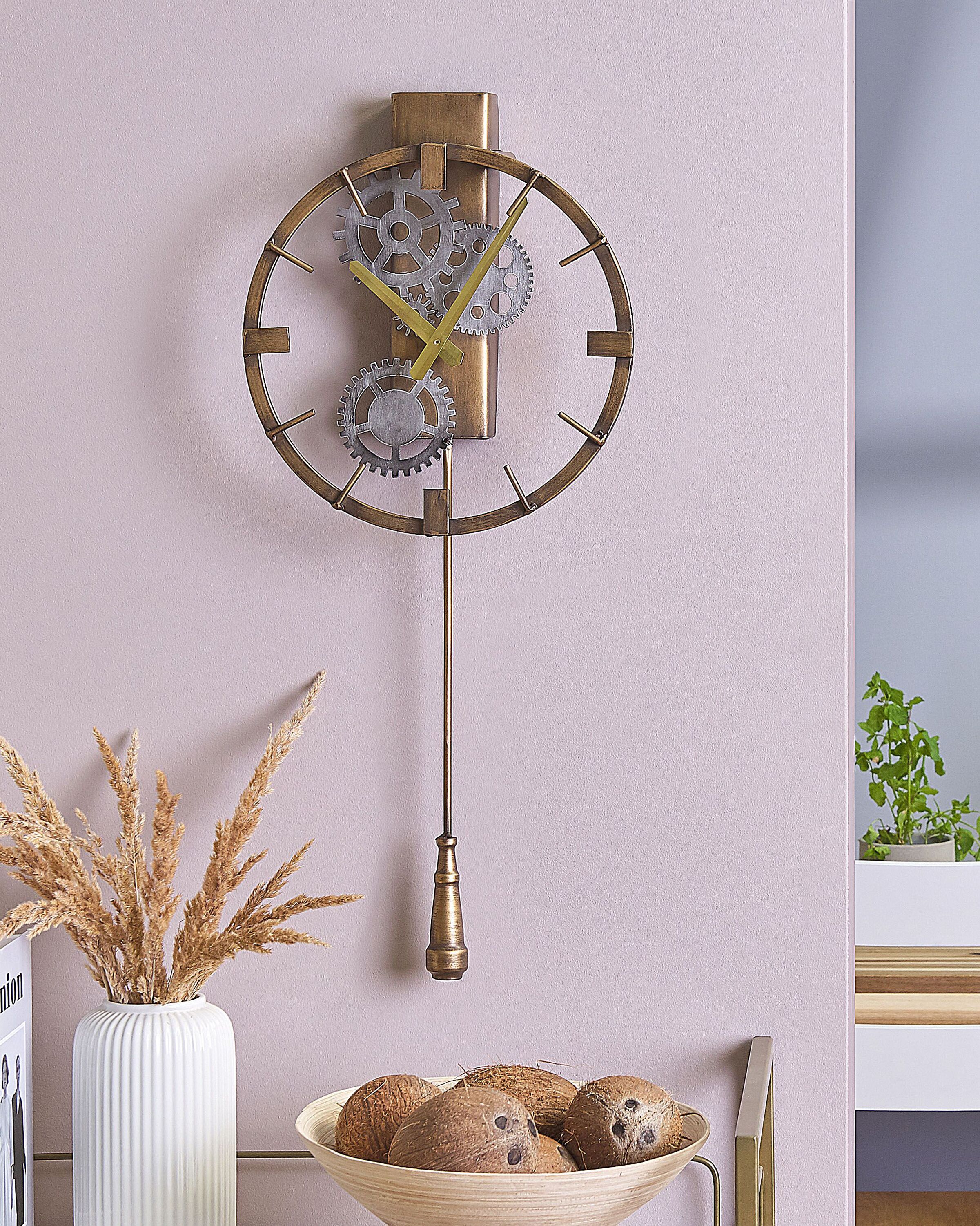 Wall Clock MARCOTE 30 cm Metal Gold