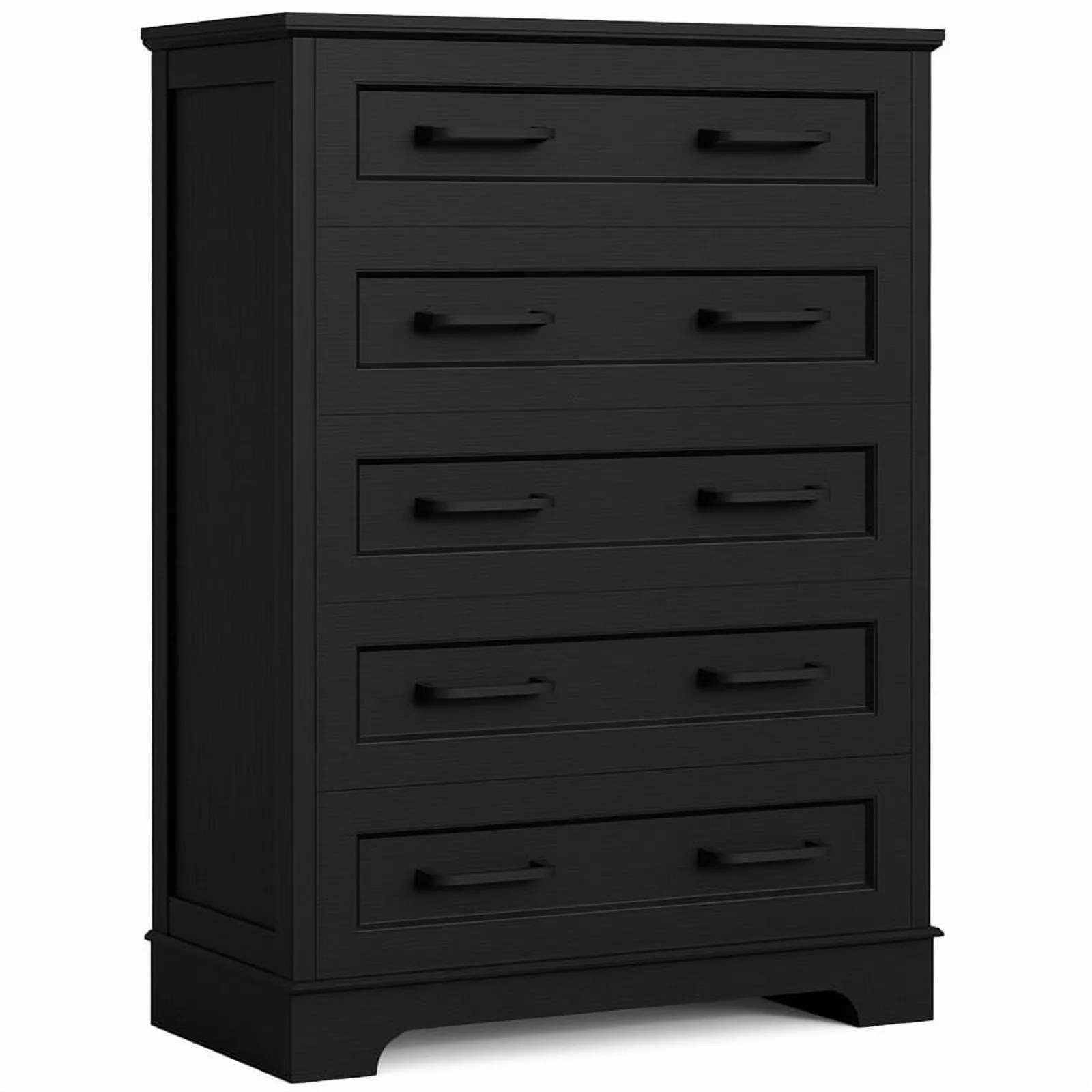Homall Modern 5-Drawer Dresser Chest, Storage Cabinet Organizer with Handles for Bedroom, Living Room, Closet, Hallway,Black