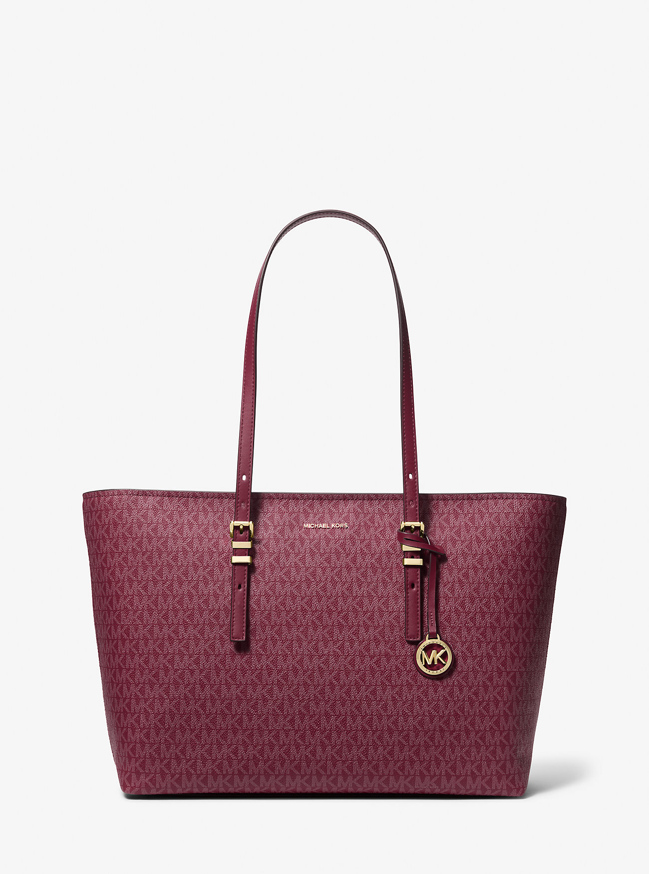 Quinn Large Signature Logo and Leather Tote Bag